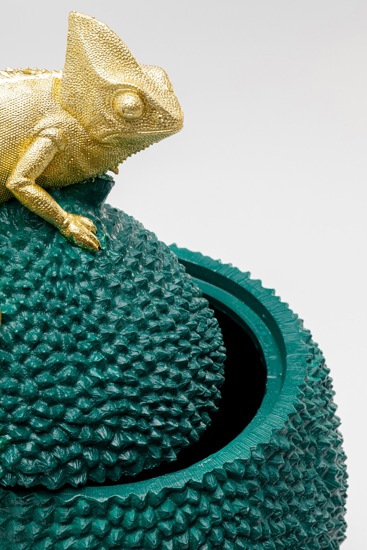 Kare Design Dose »Dekodose Jackfruit Chameleon 41cm« ideal für Schmuck, Schlüssel, Kleingeld, Haargummis u.a. Kleinteile
