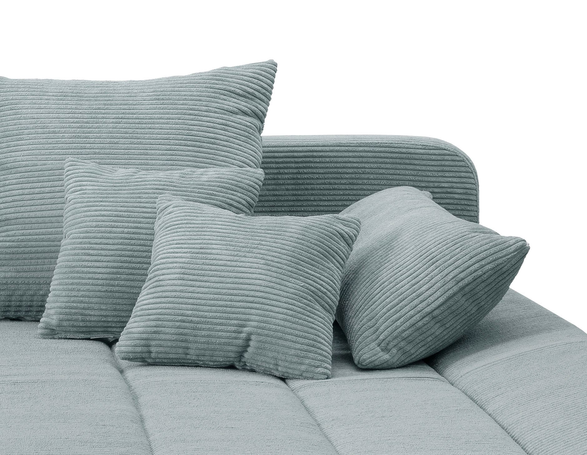 INOSIGN Ecksofa »Imola elegant und bequem, aktuelle Steppung im Sitz, L-Form«, wahlweise mit Bettfunktion