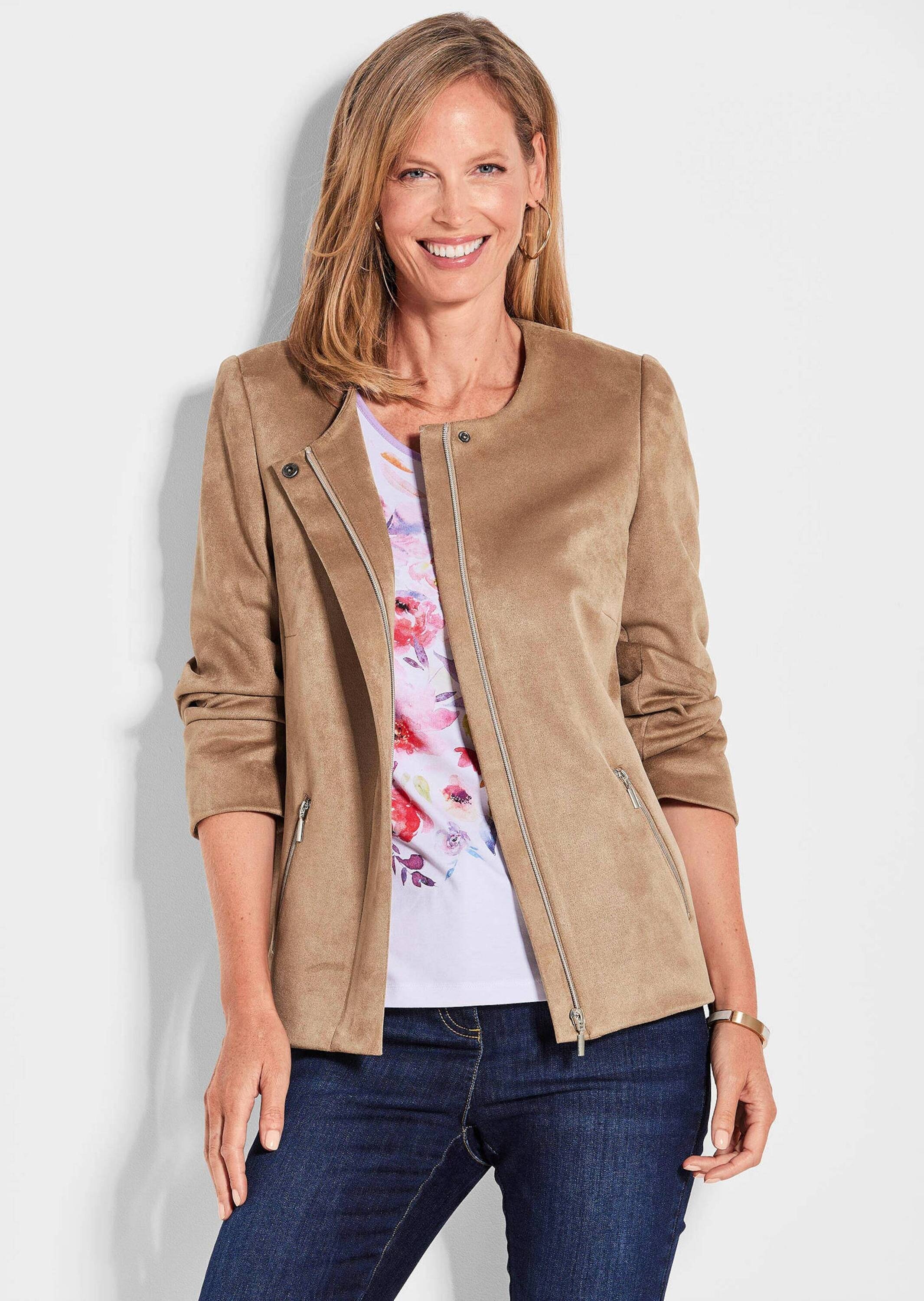 GOLDNER Kurzjacke »Ausdrucksstarke Lederimitatjacke mit supersoftem Griff«