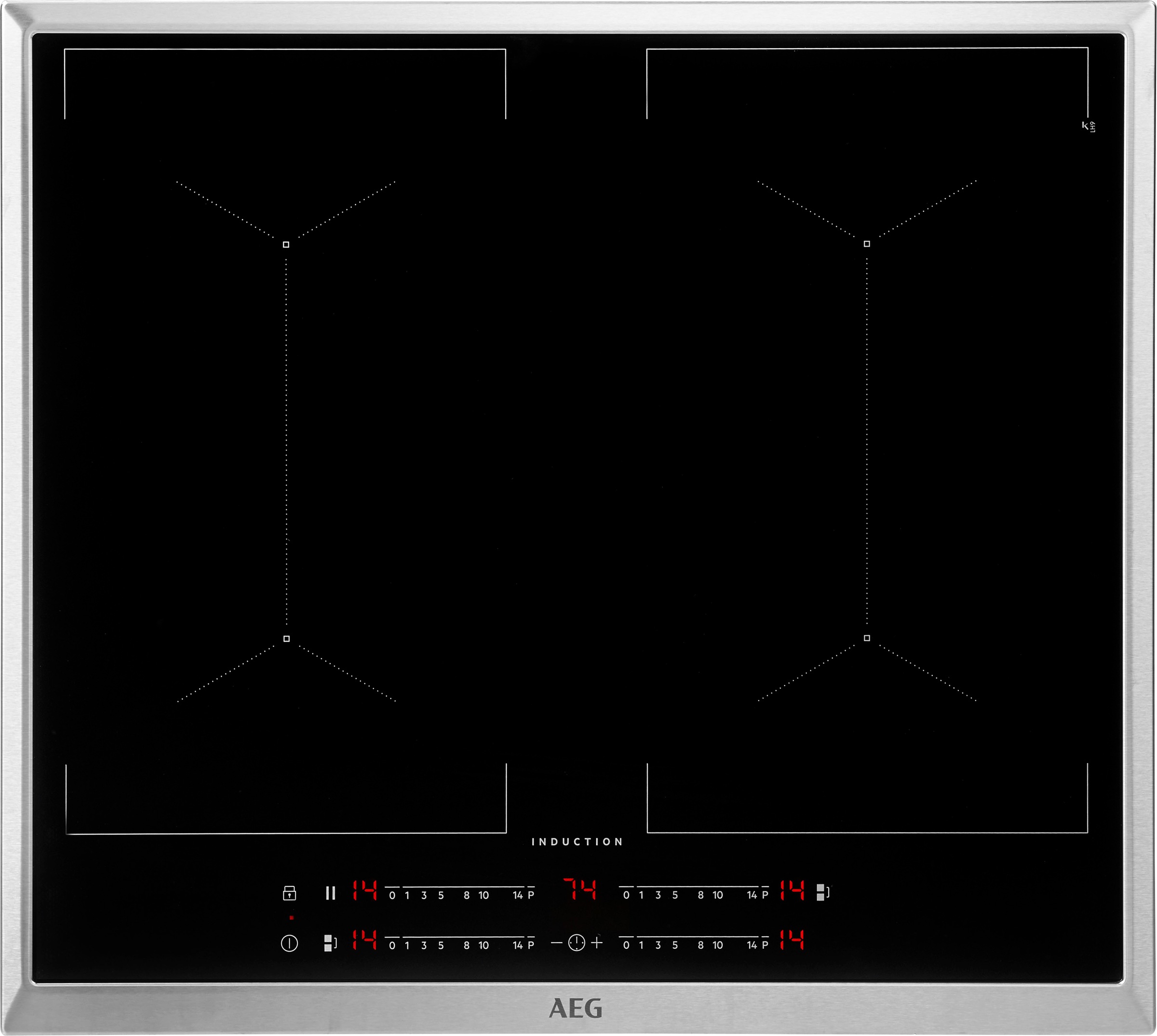 AEG Induktions-Kochfeld »IKE6445AXB«, IKE6445AXB, Bridge-Funktion