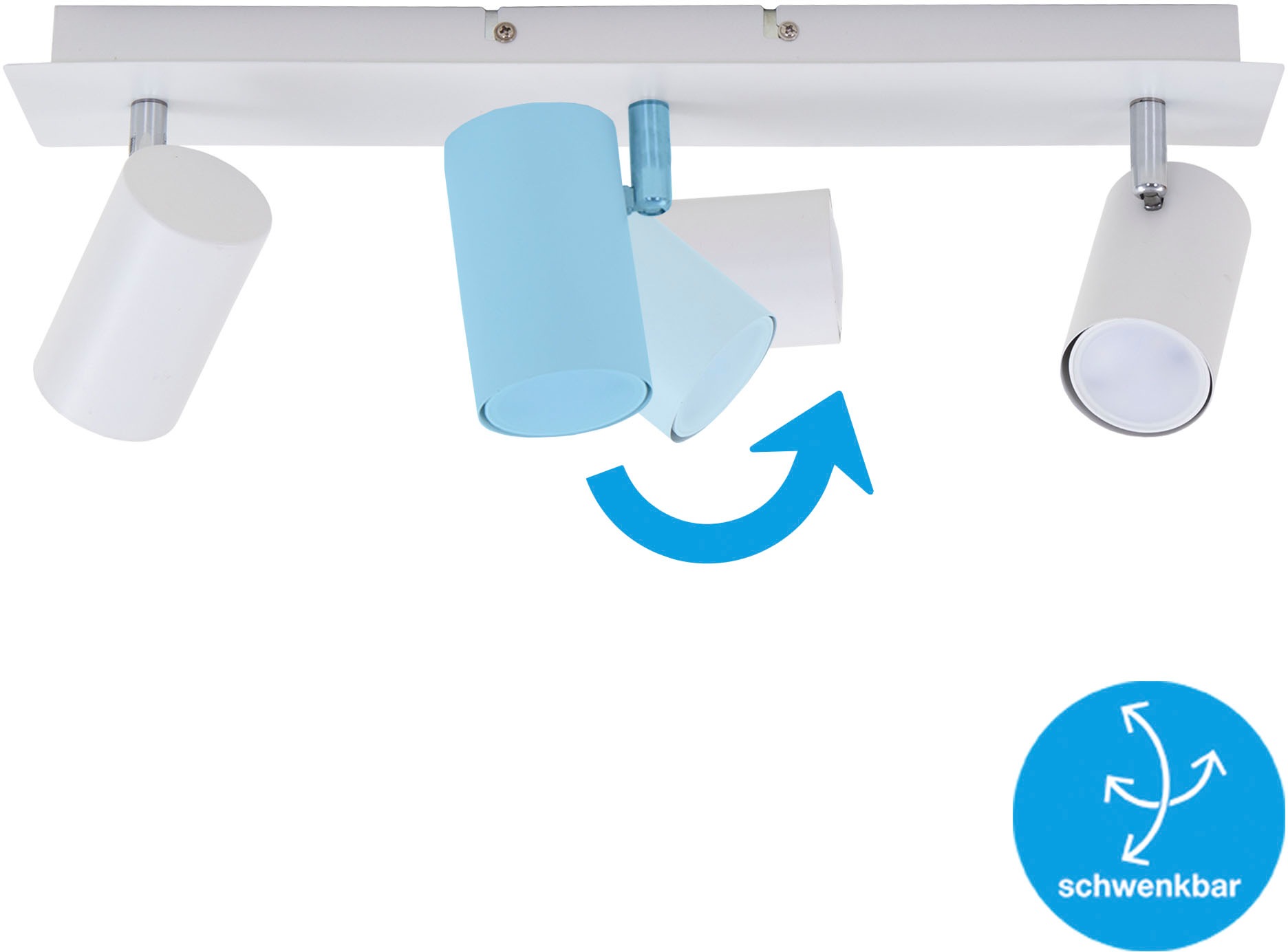 Briloner Leuchten LED Deckenspots »2857035 Run«, Leuchtmittel GU10 | ohne Leuchtmittel, Deckenlampe, 45x8x12,3cm, max.40W, GU10, Wohnzimmer, Flur, Büro