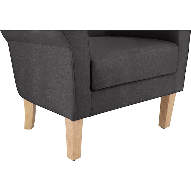Home affaire TV-Sessel »Ellgau«, (1 St.), lose Sitzkissen, Gestell aus  Massivholz natur, Sitzhöhe 42,5 cm kaufen bei OTTO