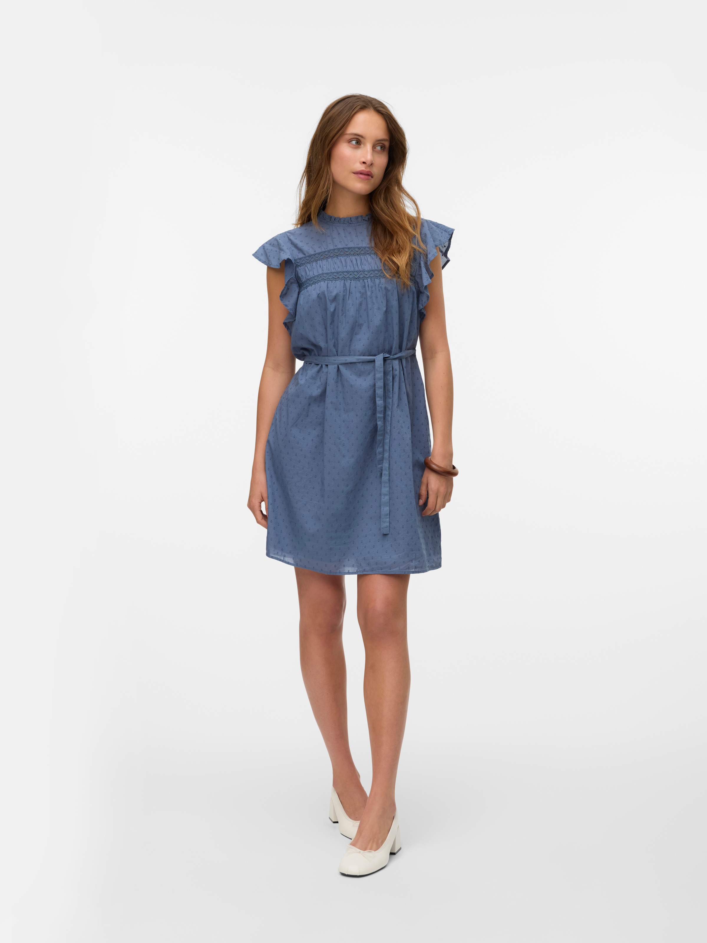 Vero Moda Minikleid »VMTRINE SL SHORT LACE DRESS WVN GA NOOS«