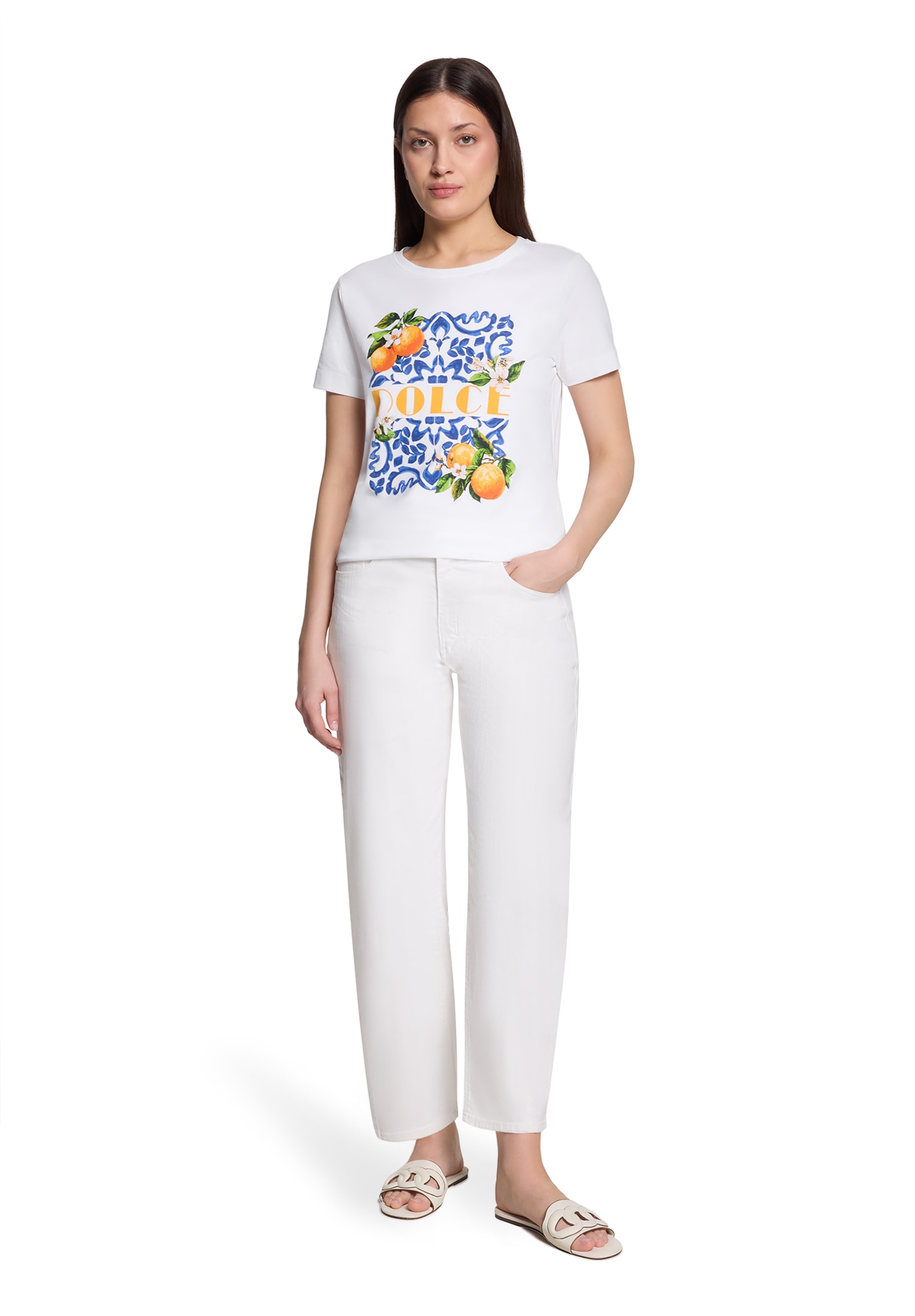 Betty&Co Rundhalsshirt »Casual-Shirt mit Print«