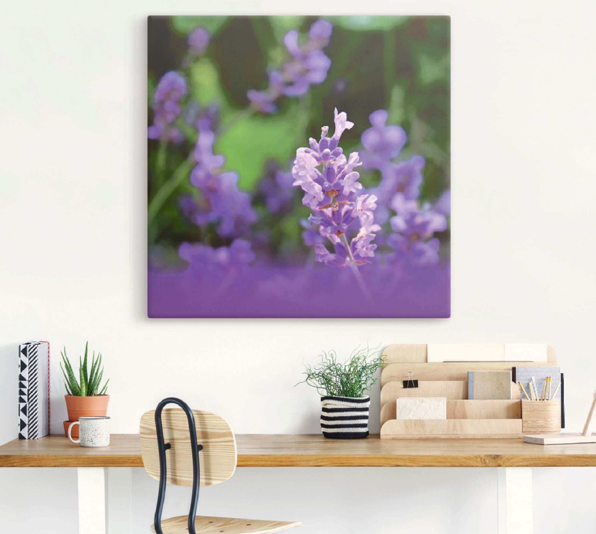 Artland Wandbild »Lavendel«, Blumen, (1 St.), als Leinwandbild, Wandaufkleber oder Poster in versch. Größen