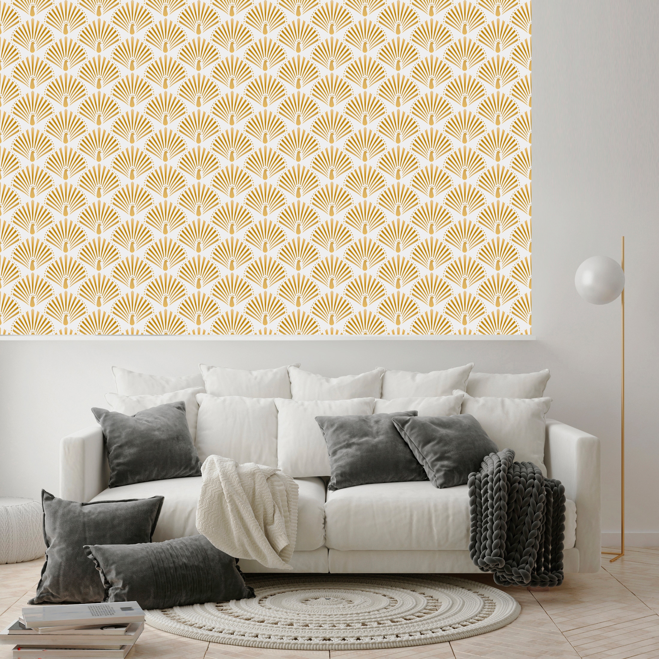 queence Vinyltapete »Juliana«, gemustert-Farbverlauf-bedruckt-abstrakt, 90x250cm, selbstklebend, kinderleichte Anbringung, Sticker