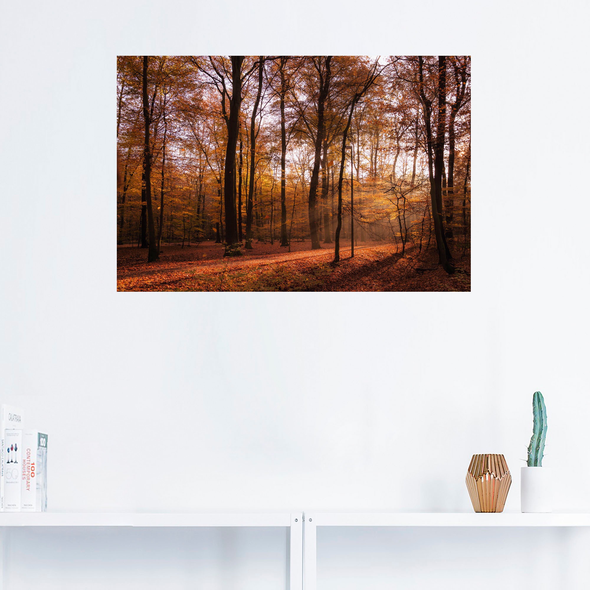 Artland Wandbild »Sonnenaufgang im Herbst II«, Wald, (1 St.), als Alubild, Outdoorbild, Leinwandbild, Poster, Wandaufkleber