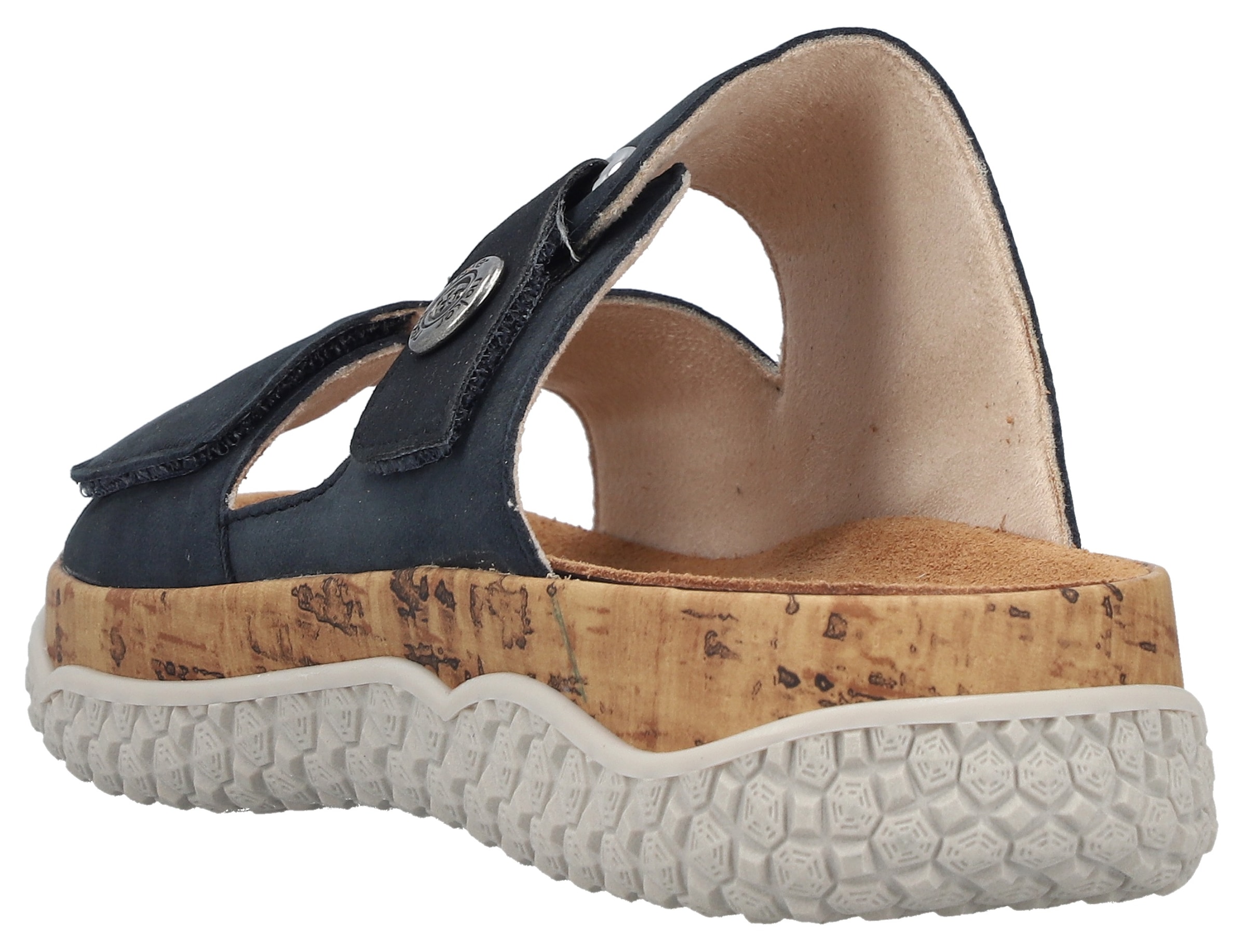 Rieker Pantolette  Sommerschuh, Schlupfschuh, Hausschuh mit Klettriemchen