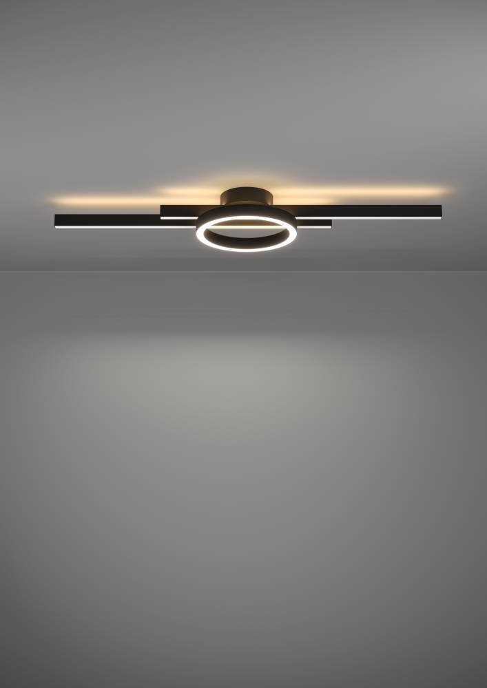 EGLO Deckenleuchte »AMANDOLO« LED-Modul 1 Stk. RGB | warmweiß - kaltweiß dimmbare Deckenlampe, Fernbedienung, Metall, RGB Backlight