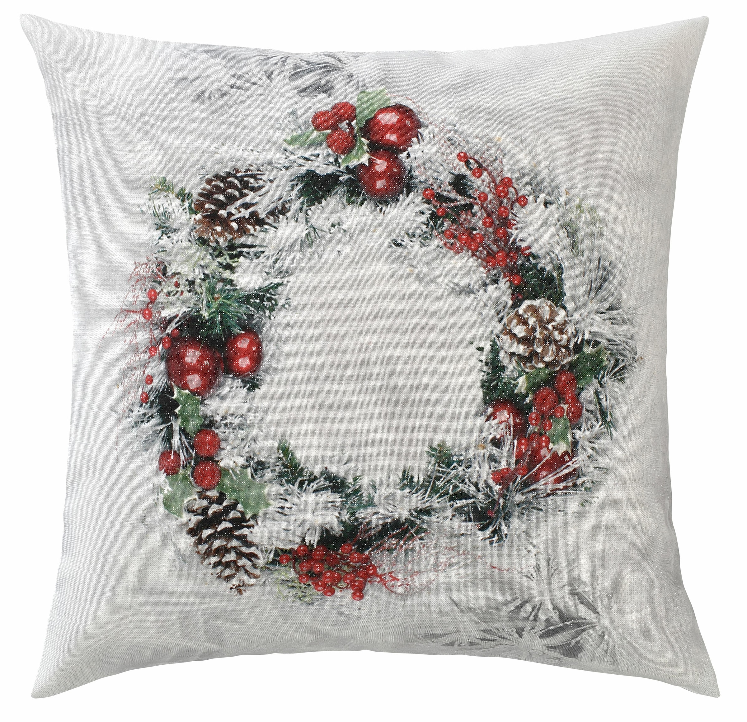 HOSSNER - HOMECOLLECTION Kissenhülle »Kranz, Weihnachtsdeko«, (2 St.),  Winterzeit im OTTO-Shop