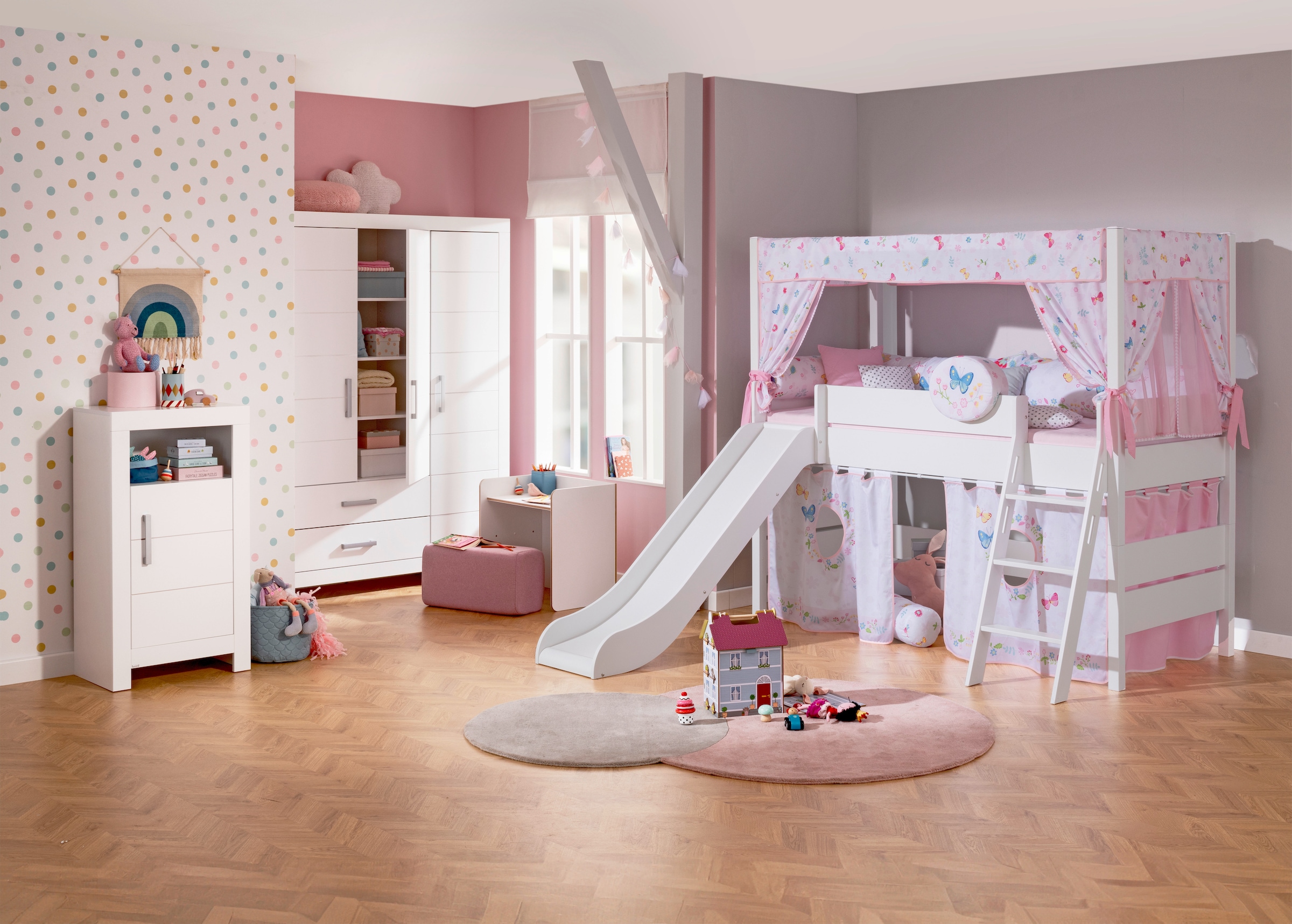 PAIDI Spielbett »TIAGO in verschiedenen Größen und Farben, mit Leiter und Rutsche« Höhe 120 cm, 120kg Tragkraft, 5 Jahre Garantie, 