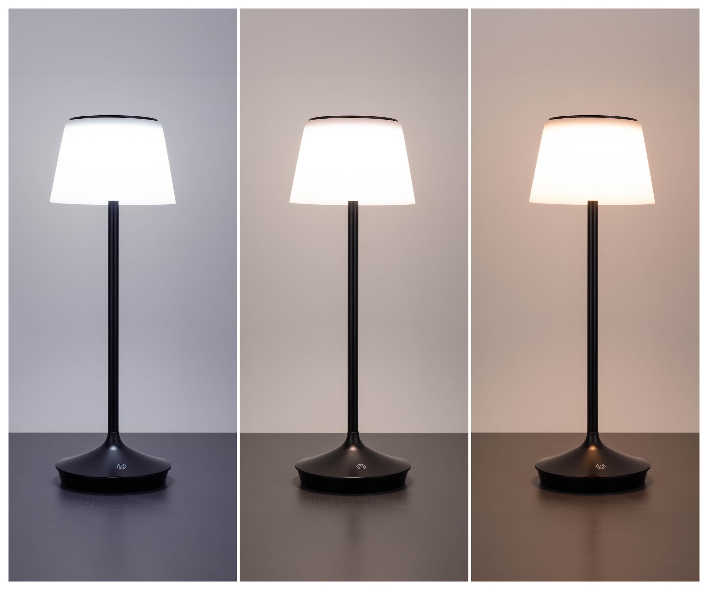 näve LED Tischleuchte »Solarleuchte / Akkuleuchte "EMMI"«, 1 flammig, Leuchtmittel LED-Modul | LED fest integriert, Solarbetrieb, Akkubetrieb, CCT, Berührungssensor, Akkutischleuchte