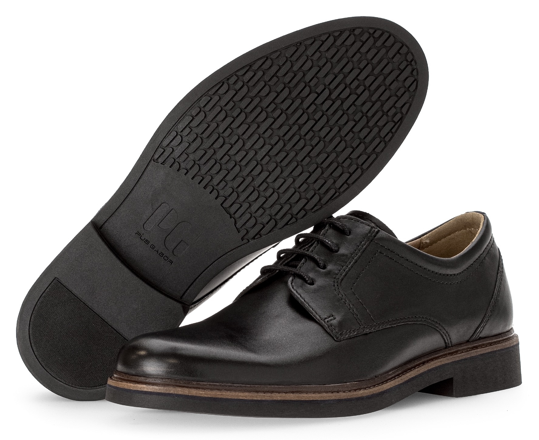 Pius Gabor Schnürschuh, Blockabsatz, Businessschuh, Halbschuh mit Ziernähten, G-Weite