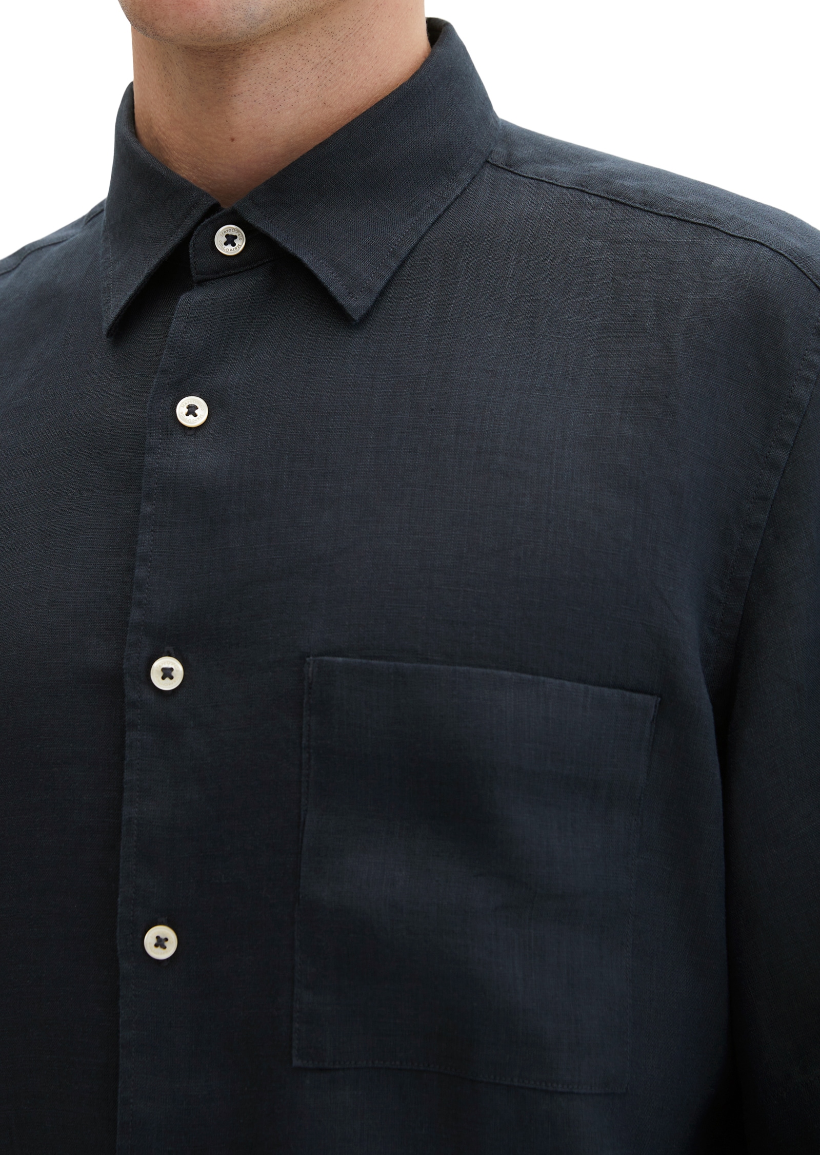 Marc O'Polo Leinenhemd mit aufgesetzter Brusttasche