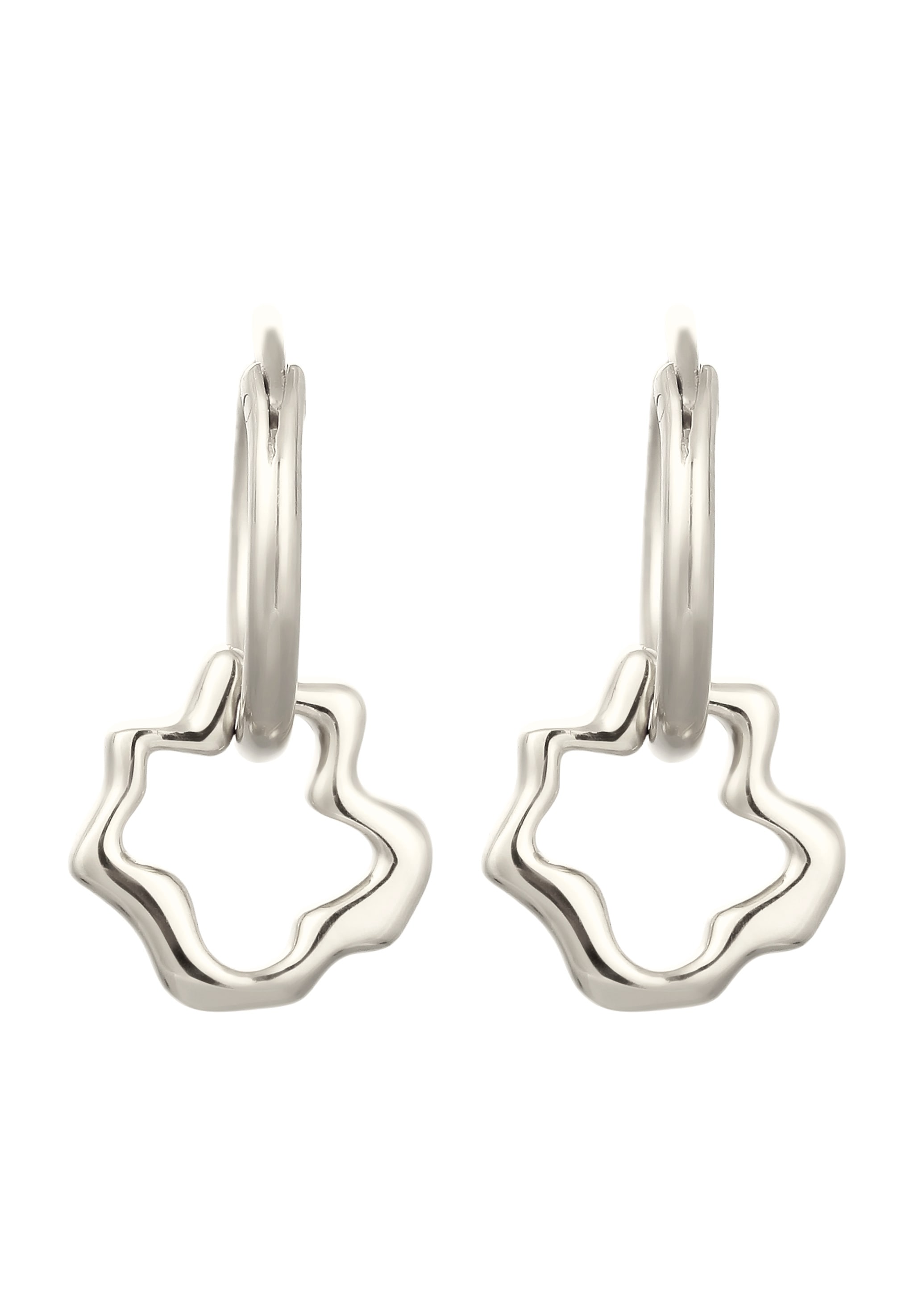 Elli Paar Creolen »Ohrringe Creolen Anhänger Blume 925 Sterling Silber«