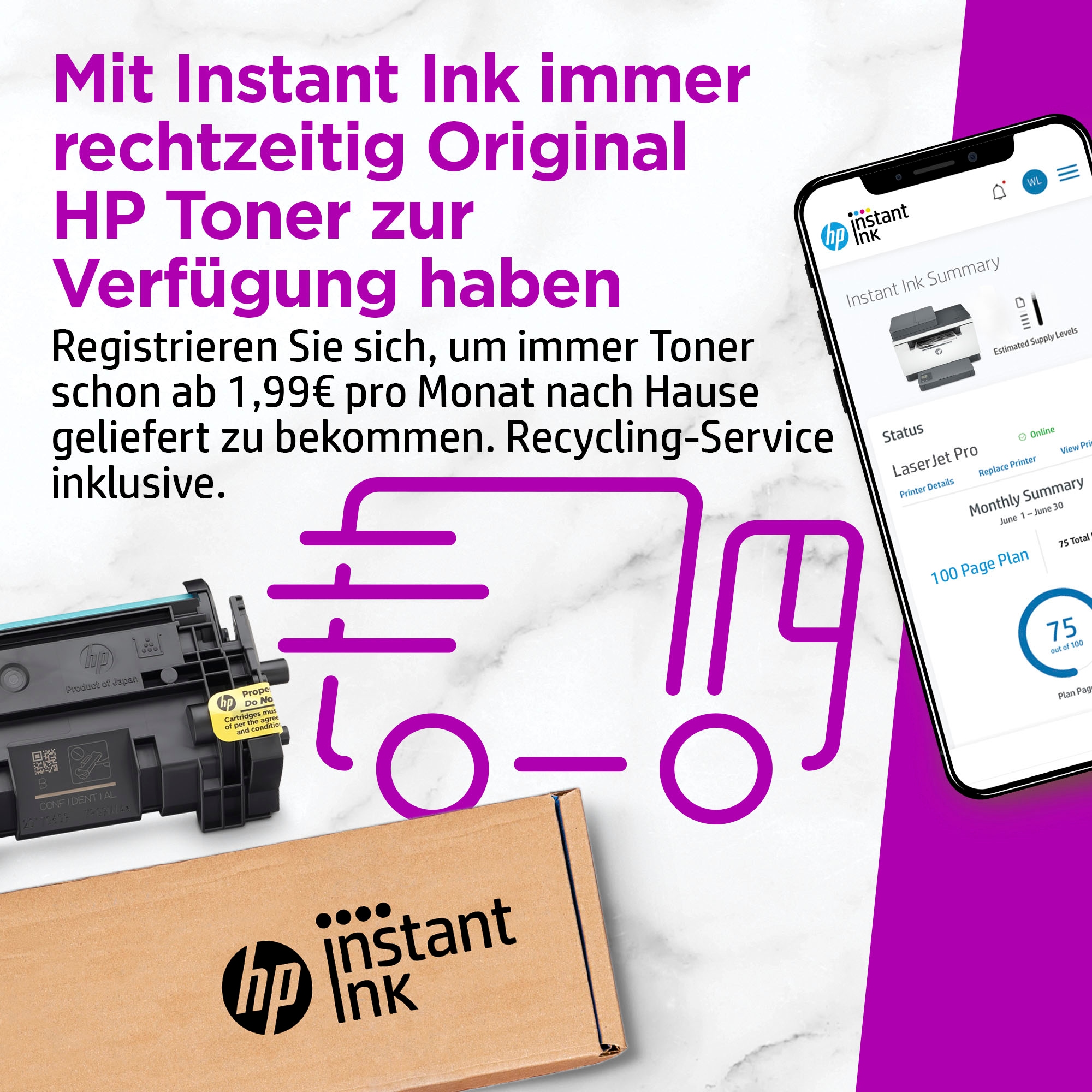 HP Multifunktionsdrucker »LaserJet MFP M234sdn«, 2 Monate gratis Drucken mit HP Instant Ink inklusive