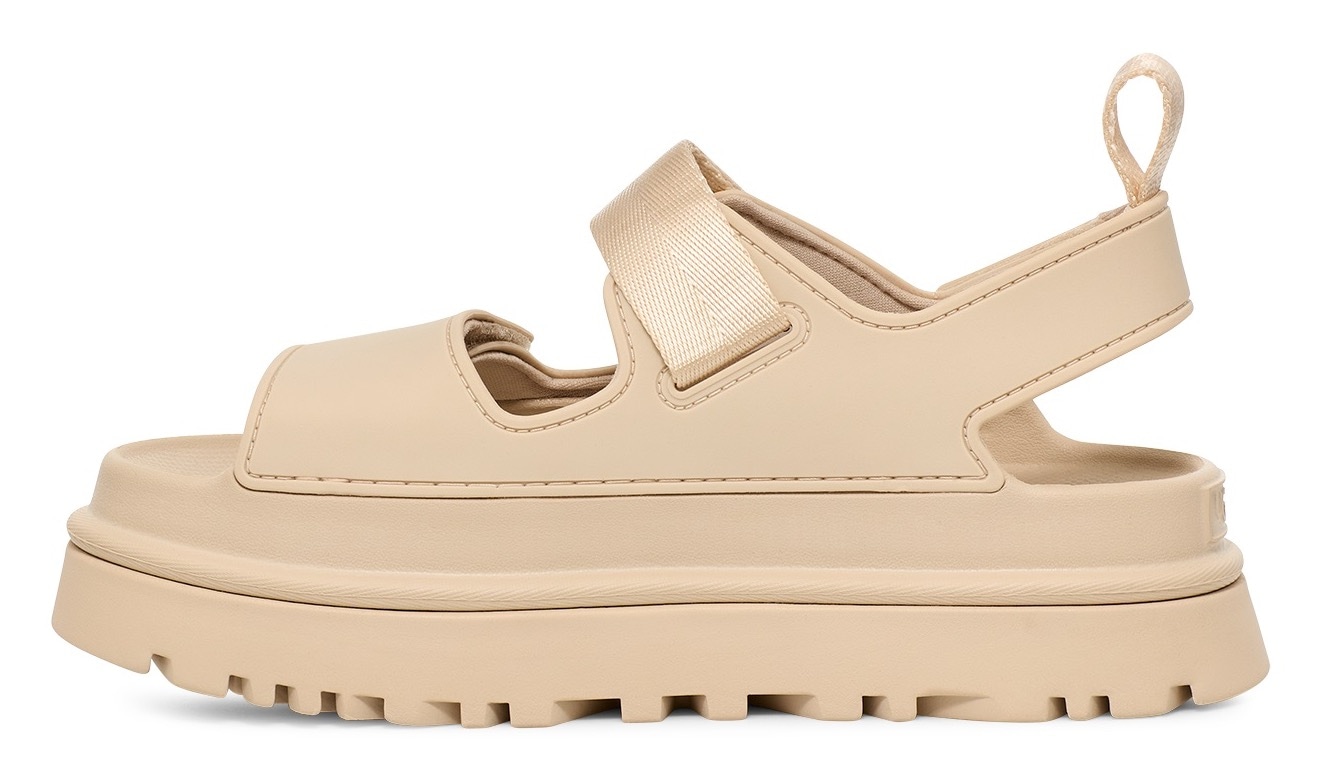 UGG Plateausandale »GOLDENGLOW«, Sommerschuh, Strandschuh, Plateausandale mit Klettverschlüsse
