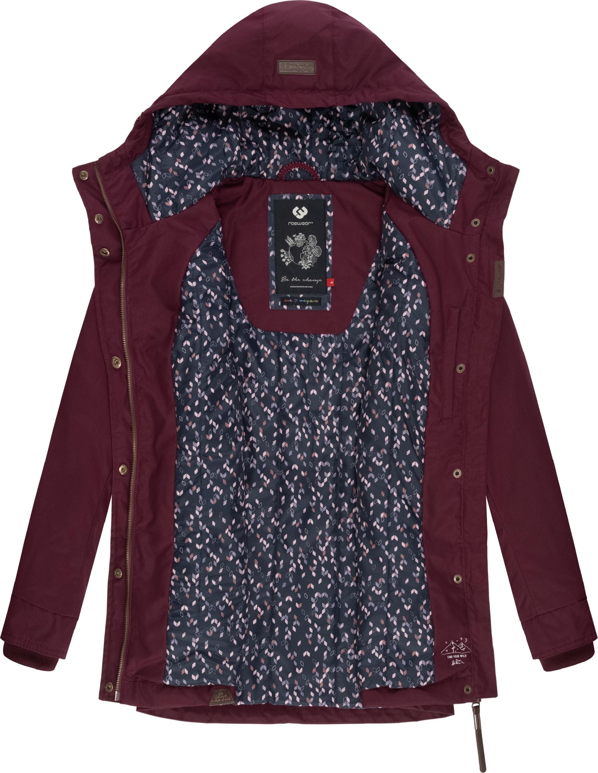 Ragwear Wintermantel »Winterjacke Monadis Black Label«, stylischer Winterparka für die kalte Jahreszeit