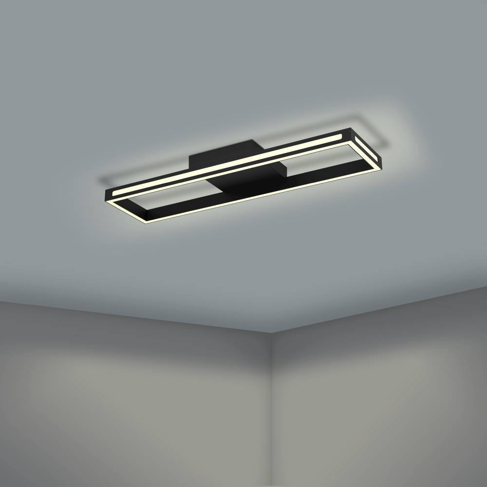 EGLO Deckenleuchte »SALVILANAS-Z« LED-Modul 1 Stk. warmweiß - kaltweiß App und Sprachsteuerung Alexa, dimmbar, Metall Deckenlampe schwarz