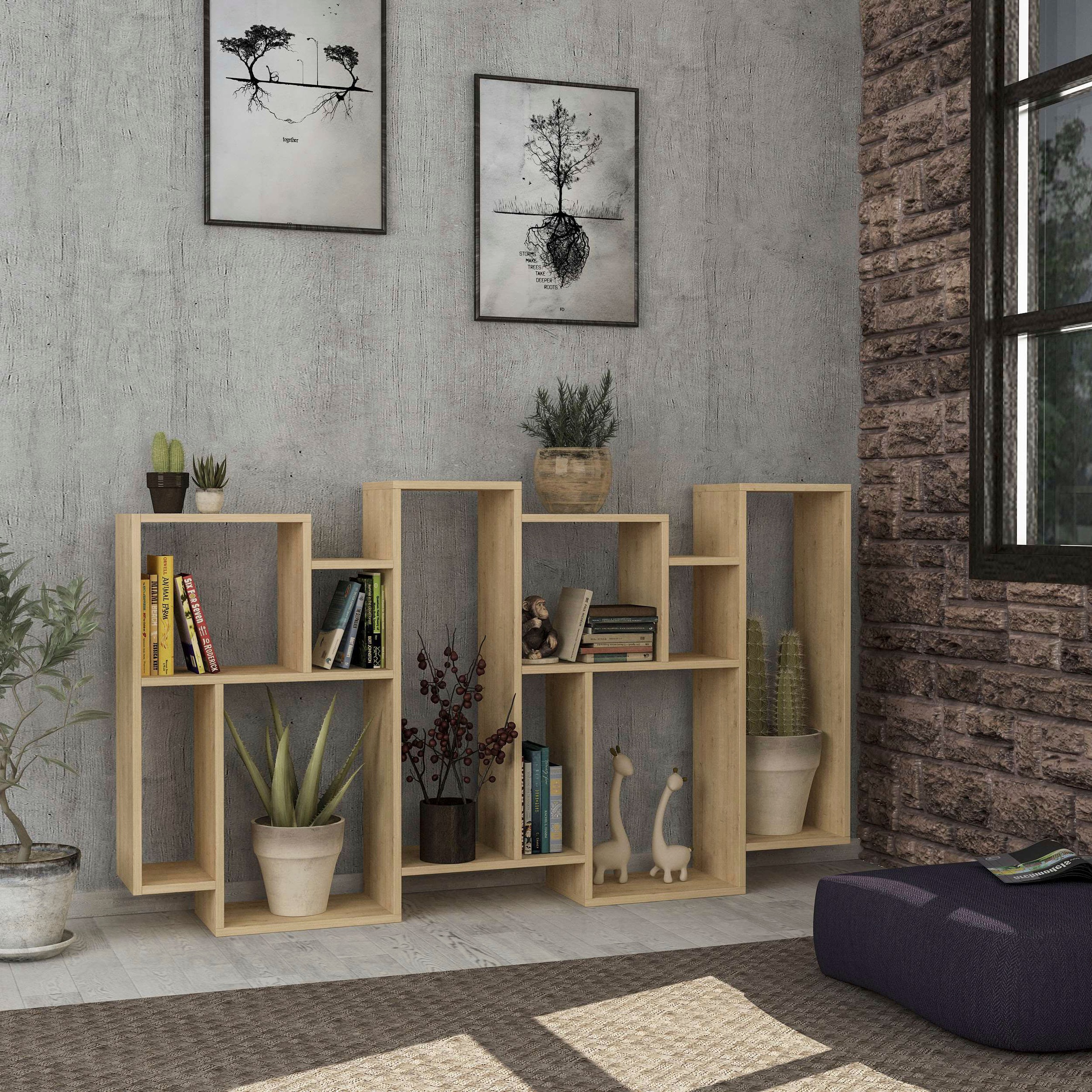 Decortie Bücherregal »Karmato Bücherregal«, (Packung), Leichte Montage, Lagerung, Platzsparend