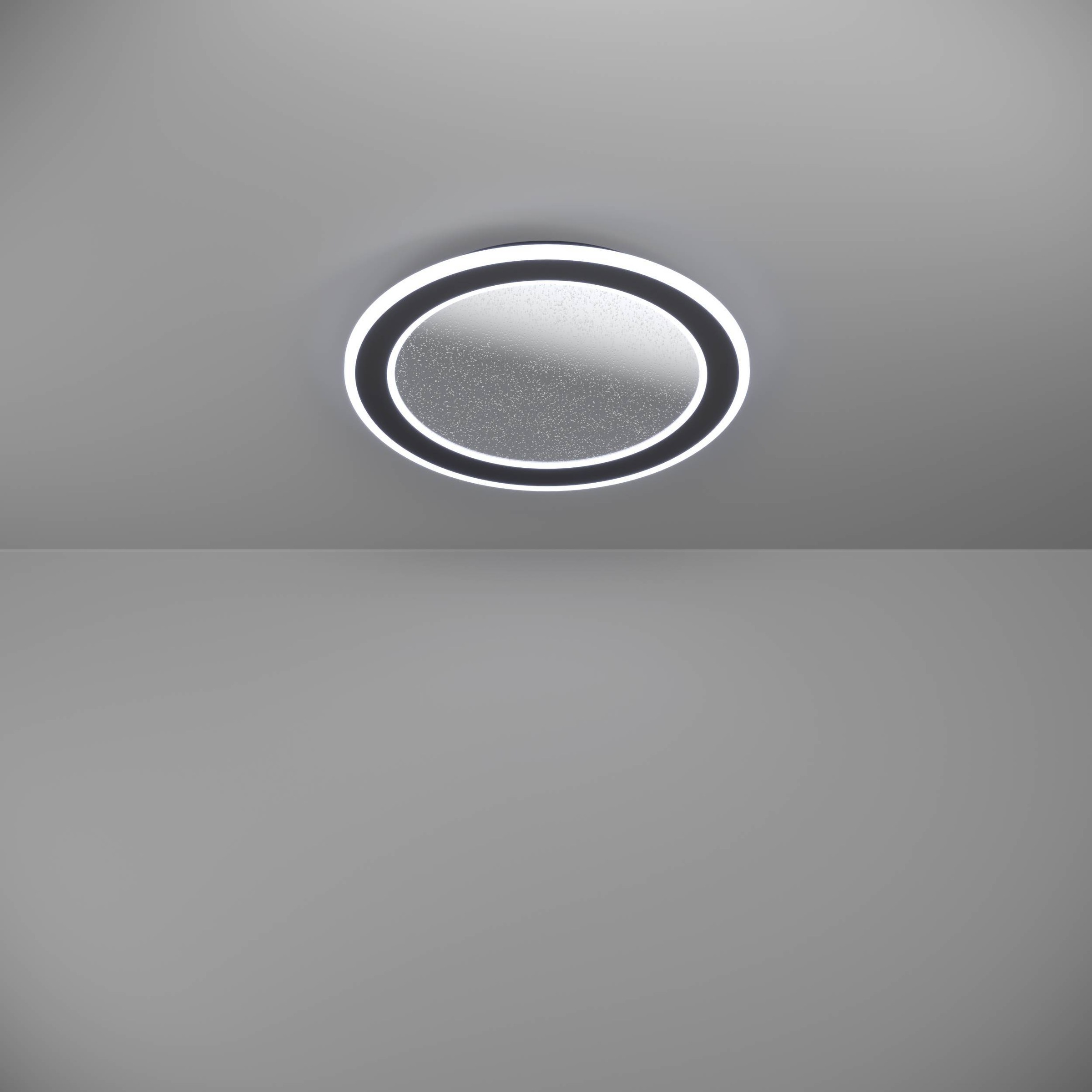 EGLO Deckenleuchte »Macchoni Deckenlampe, Kristall Deckenleuchte mit Fernbedienung, Lampe« LED-Modul 1 Stk. Kaltweiß | Neutralweiß | Warmweiß Wand-/Deckenleuchte - H5 x Ø38 cm - schwarz, weiß - 20W inkl.