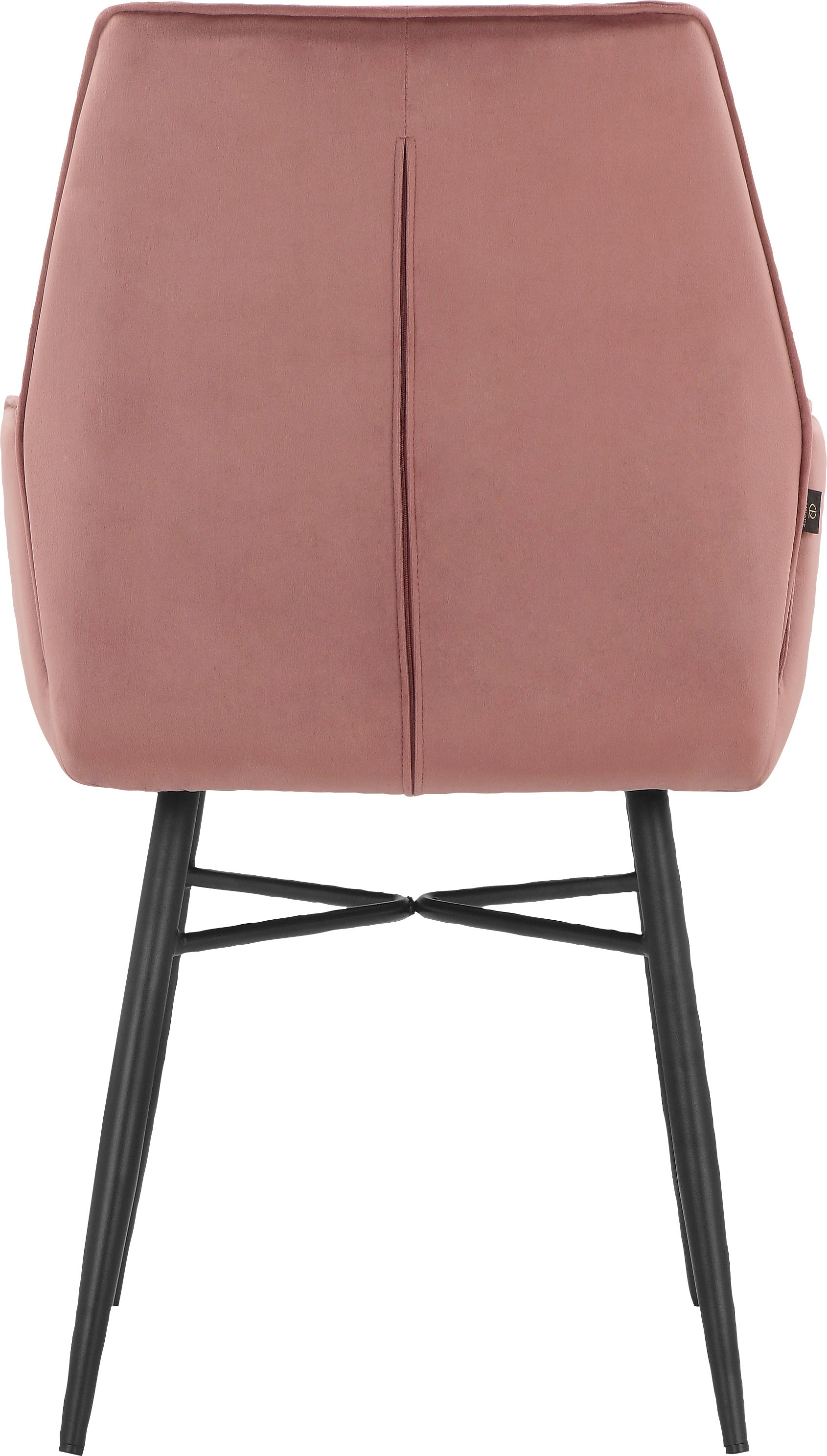 Leonique Esszimmerstuhl »Hrodwyn«, 2 St., Veloursstoff, Sitz gepolstert, mit horizontale Nähten am Rücken, Sitzhöhe 52 cm