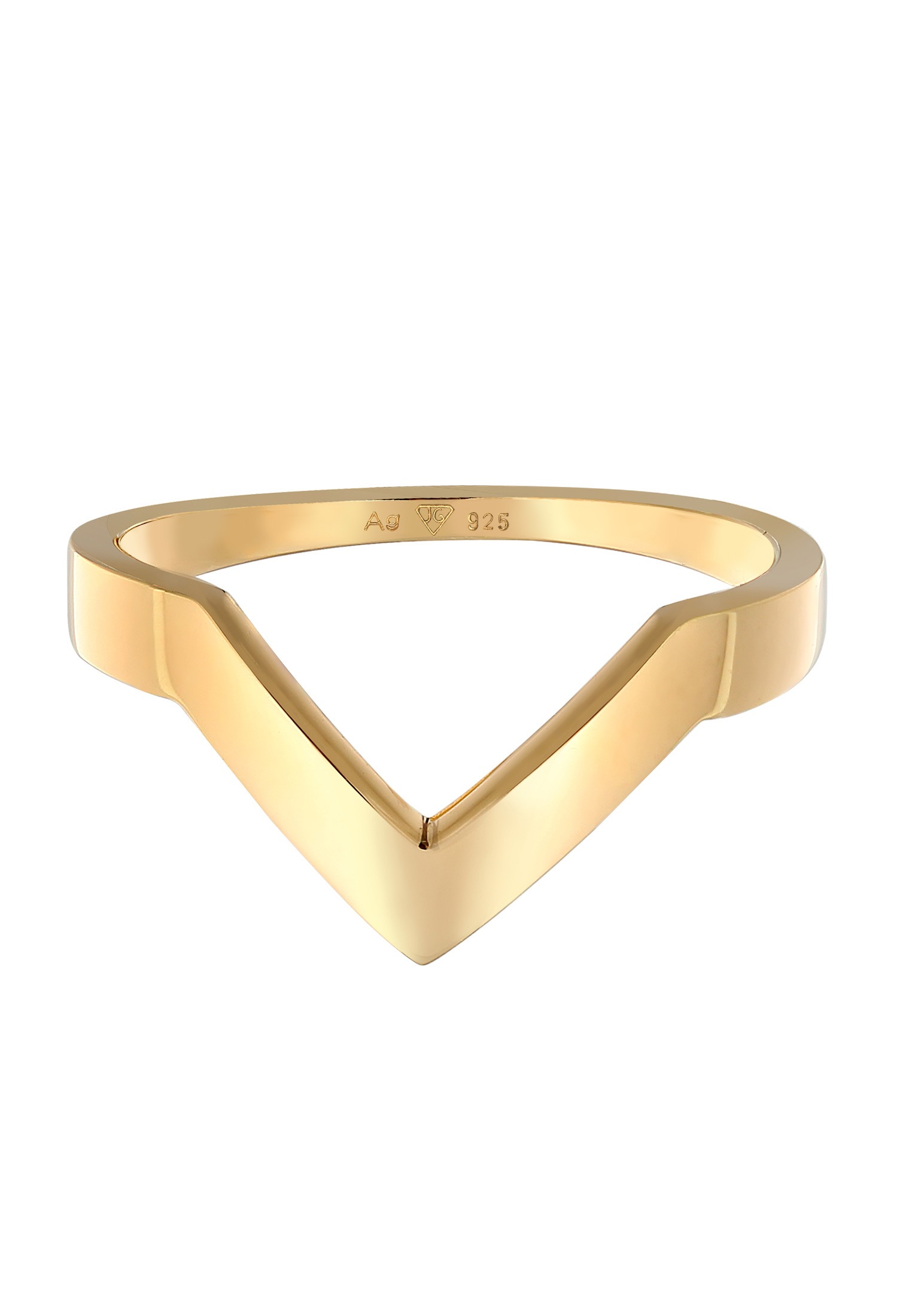 Elli Premium Silberring »Ring V-Form Basic 925 Silber«