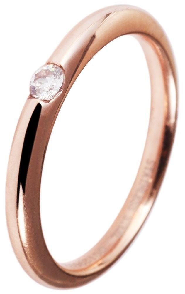 Adelia´s Fingerring »Damen Ring aus Edelstahl mit Strass Steinchen«