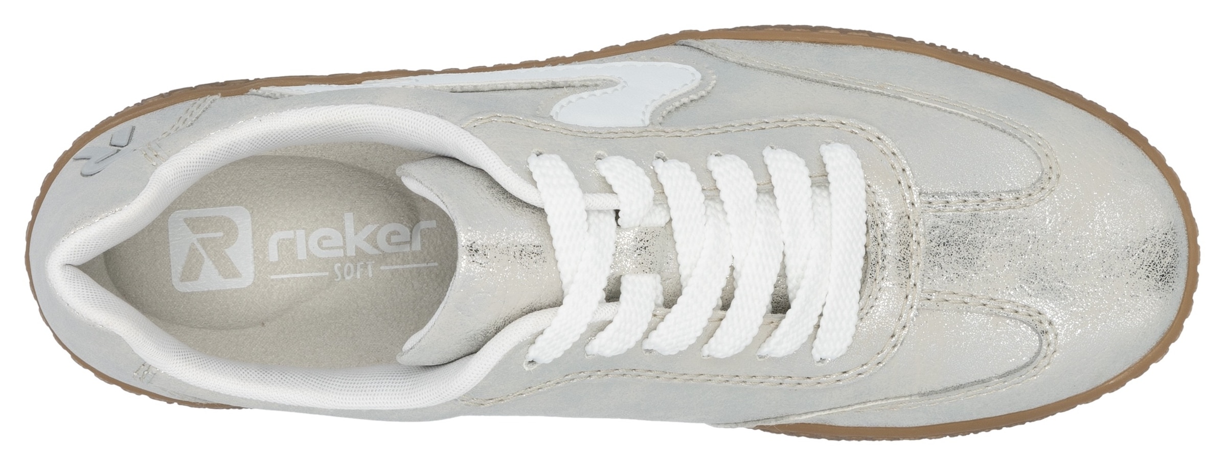 RIEKER Sport Plateausneaker, Freizeitschuh, Halbschuh, Schnürschuh in veganer Verarbeitung