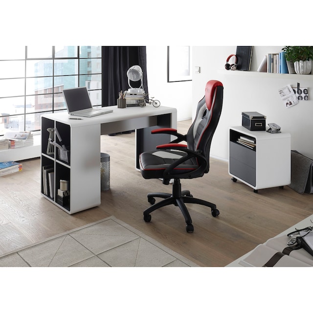 furniture MCA OTTO 4 Breite Fächer, Shop cm 119 offenen Online matt »Tadeo«, Schreibtisch weiß mit