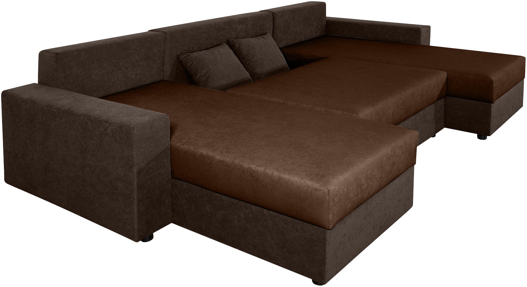 COLLECTION AB Wohnlandschaft »Pico U-Form, B: 252 cm« Schlaffunktion, Bettkasten & 2 Zierkissen