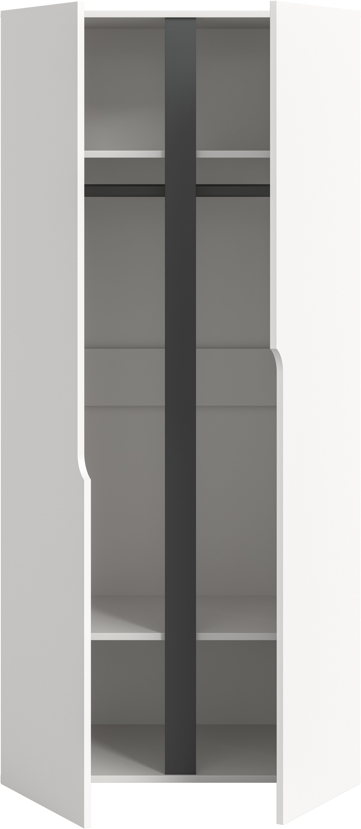 Home affaire Kleiderschrank »BJÖRNEBORG, TOPSELLER!, Schlafzimmerschrank, Garderobe, Schrank« inklusive Wechselblende in anthrazit und Artisan Eiche Nachbildung,  Breite 80cm, Kleiderstange, 2 Böden