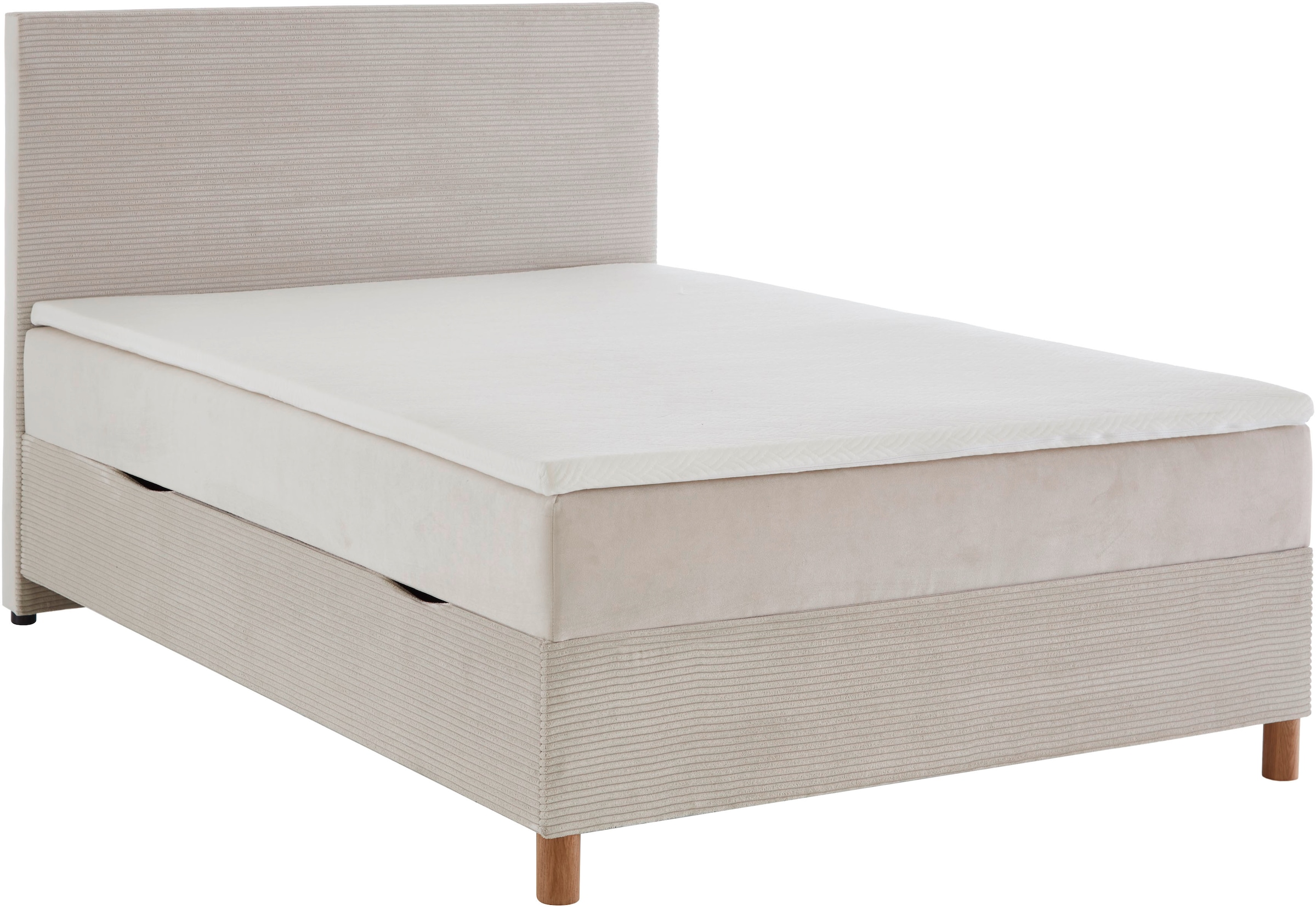 meise.möbel Boxbett »Korsika inkl. Bettkasten, mit Cord-Stoff bezogen«