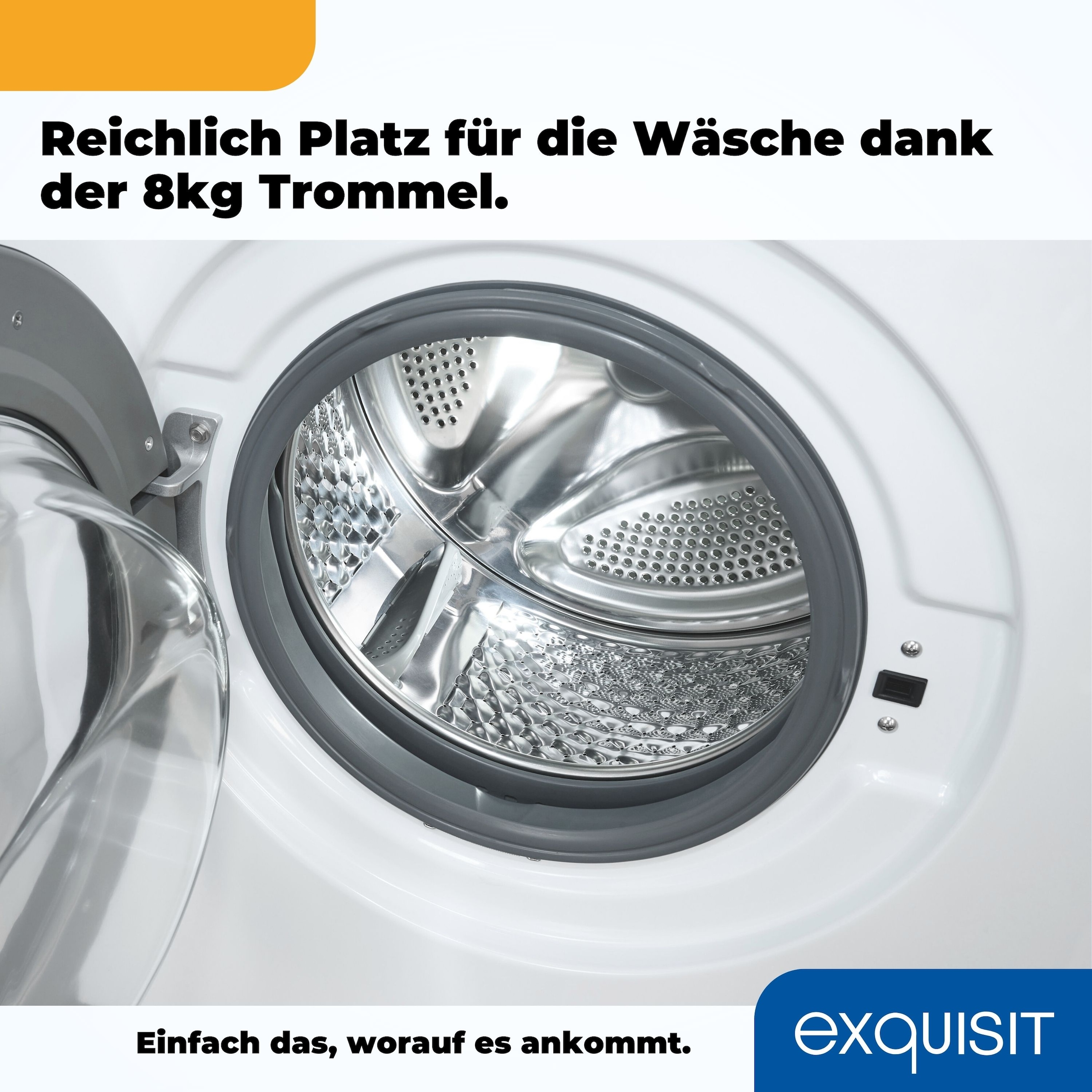 exquisit Waschmaschine »WA8014-020A weiss«, 8 kg, 1400 U/min