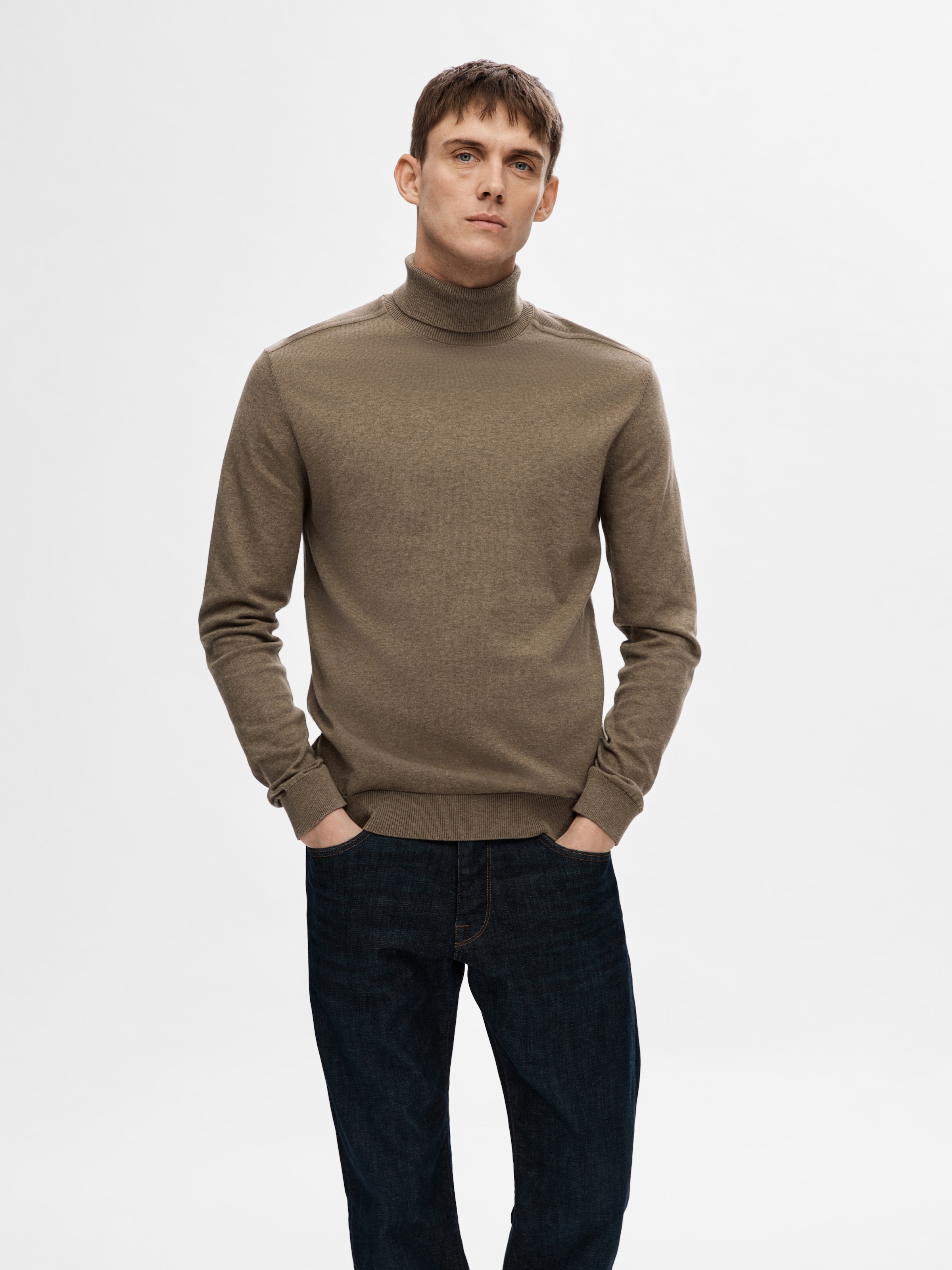 SELECTED Rollkragenpullover »SLHBERG ROLL NECK NOOS«