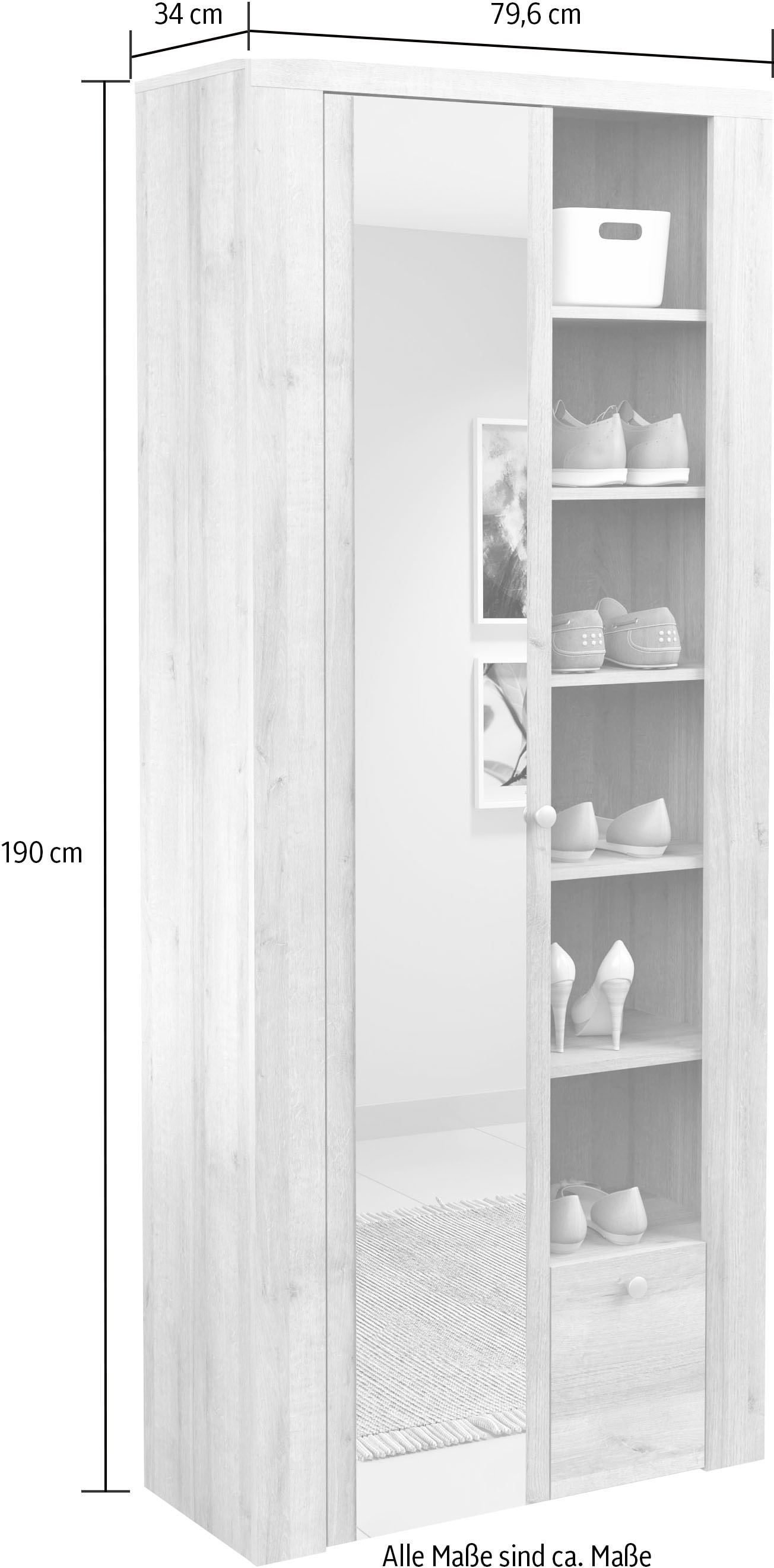 Home affaire Schuhschrank »Larona«, Breite 80 cm
