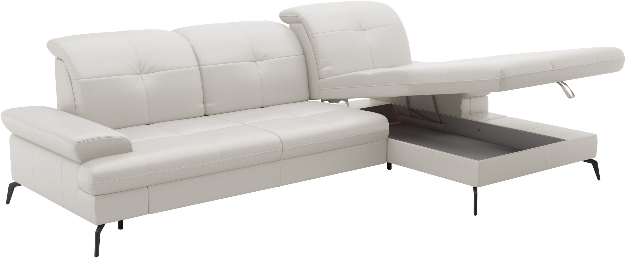 sit&more Ecksofa »Amica, L-Form, inkl. Sitztiefenverstellung & Armteilverstellung«, wahlweise mit Bettfunktion, Bettkasten und Kopfteilverstellung