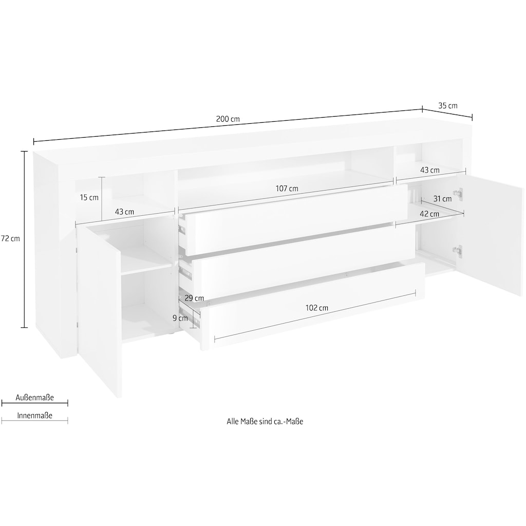 borchardt Möbel Sideboard »Santa Fe«