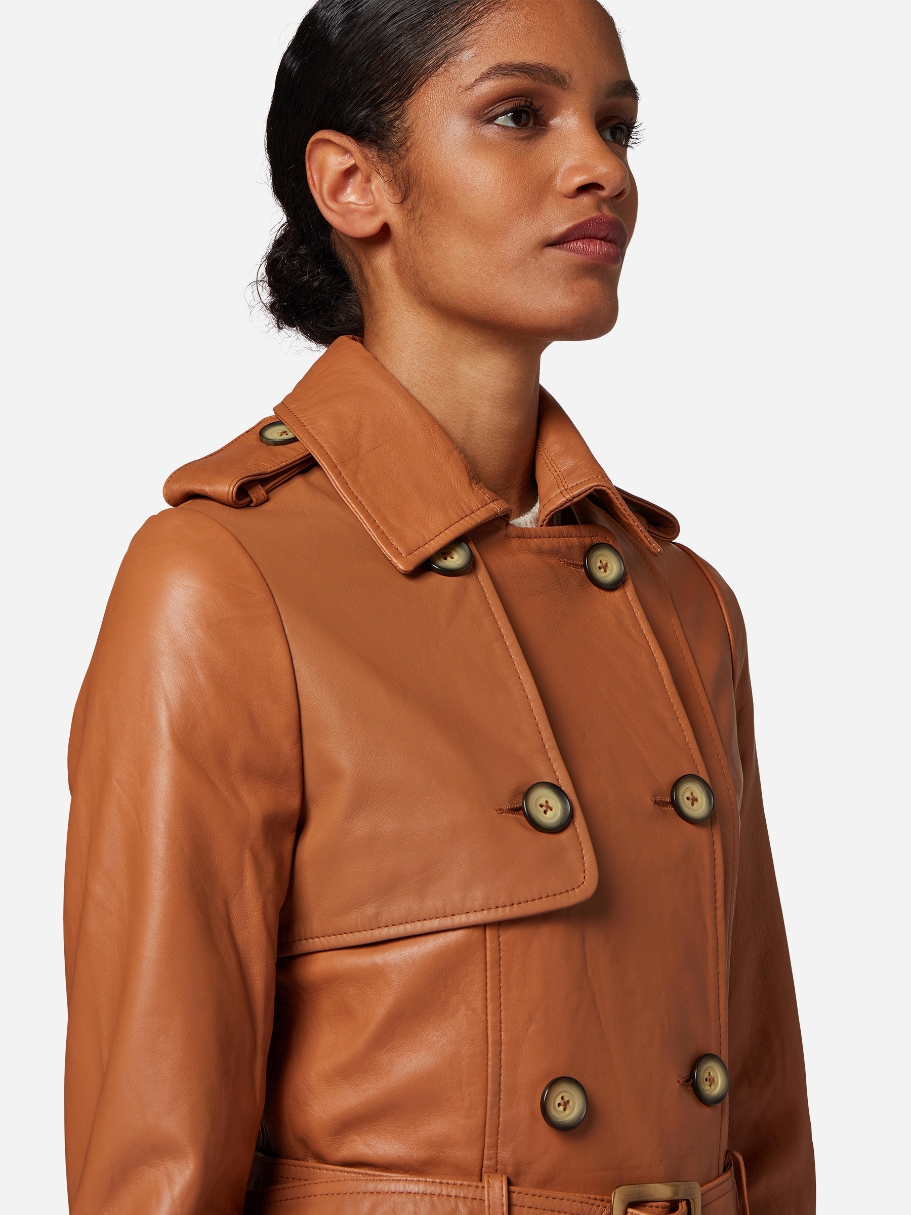 RICANO Trenchcoat »Mantel Gloria« Handgefertigt aus echtem Leder