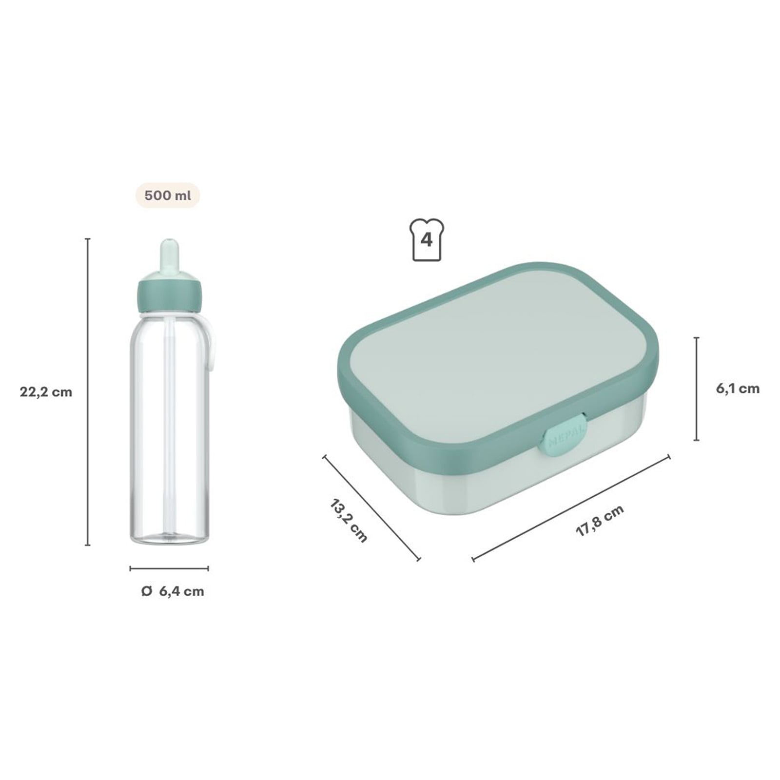 Mepal Lunchbox »Lunchset Campus 2er Set« Spülmaschinengeeignet