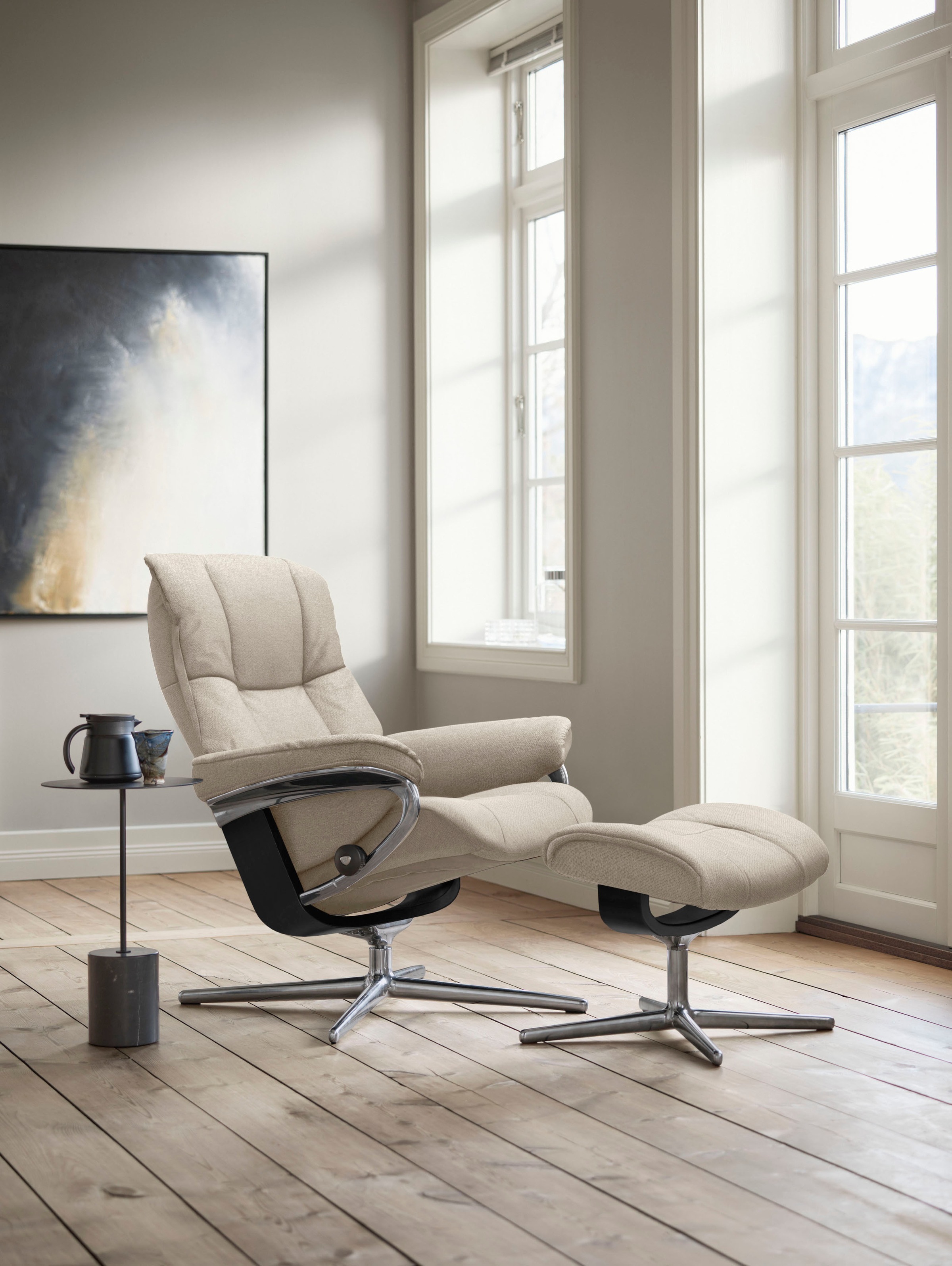 Stressless® Relaxsessel »Mayfair«, mit Cross Base, Größe S, M & L, Holzakzent Schwarz
