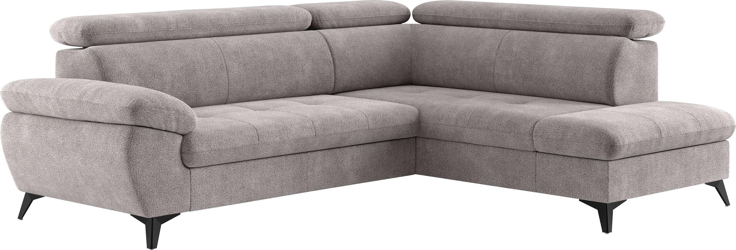 COTTA Ecksofa »Hudson L-Form«, mit Kopfteilverstellung, wahlweise mit Bettfunktion & Bettkasten