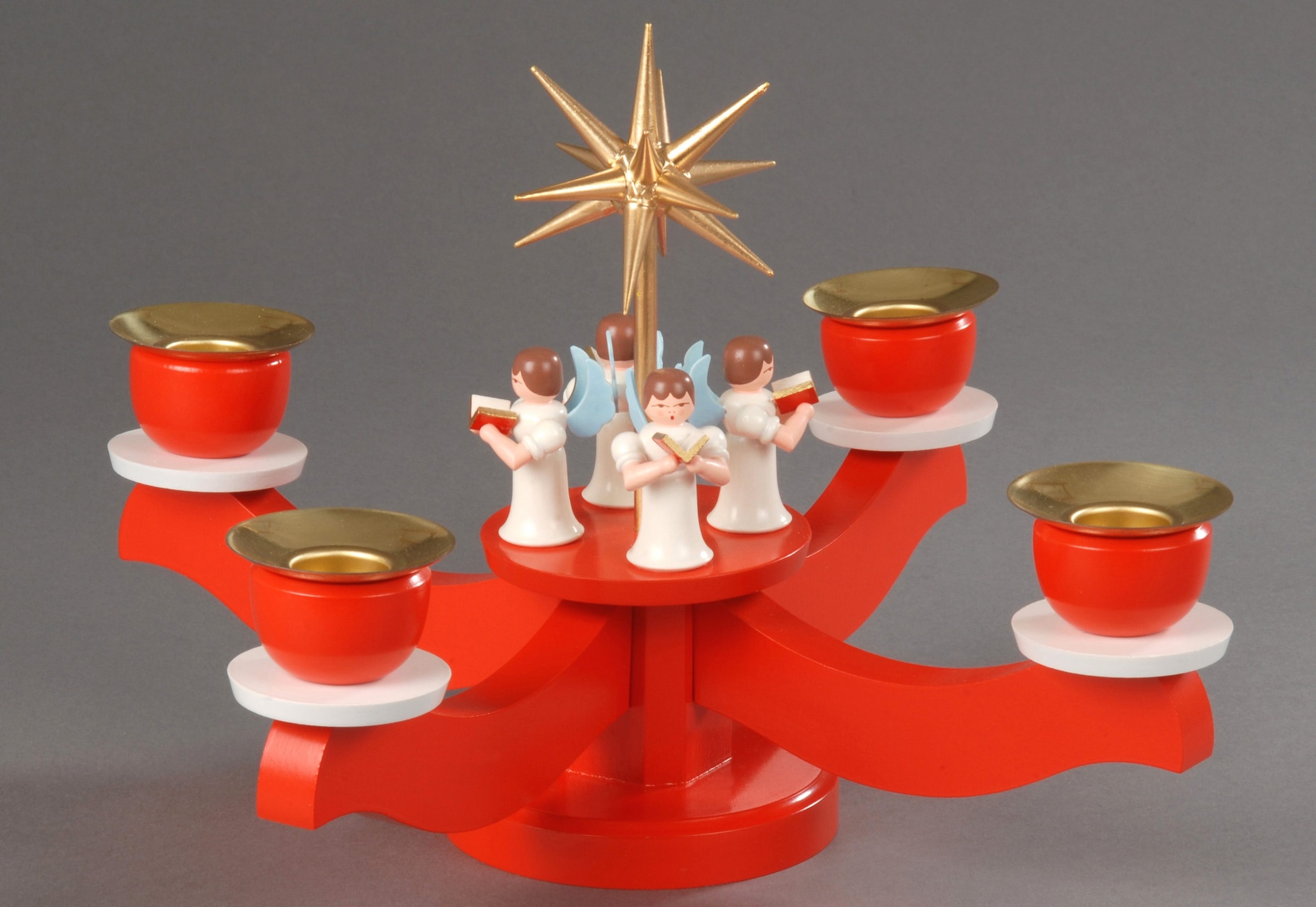 Albin Preissler Adventsleuchter »Weihnachtsdeko rot«, online bei 4 OTTO bestellen stehenden mit Engeln