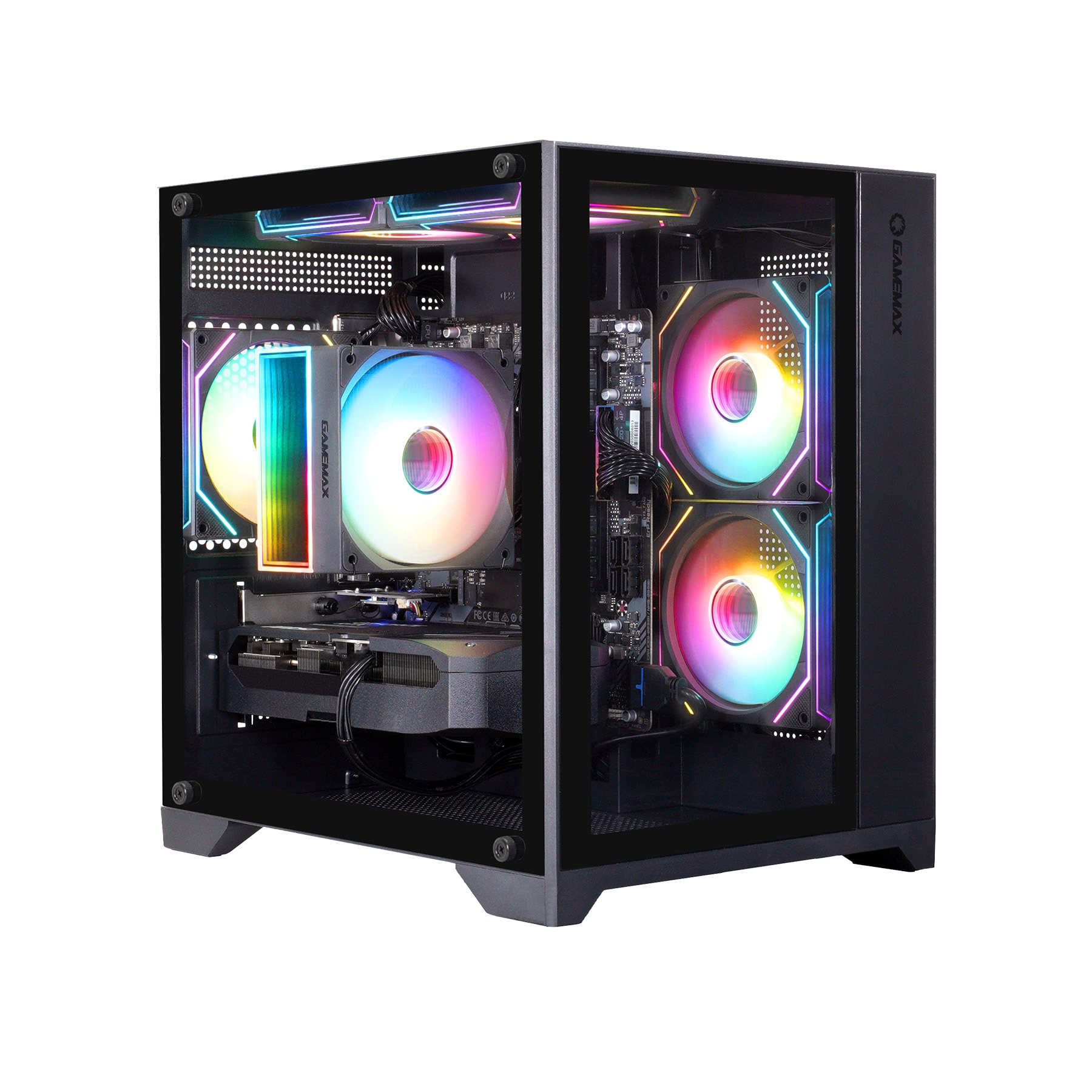 GAMEMAX Gaming-PC »Infinity Mini BK 7993 AMD Ryzen 5 7500F 16GB DDR5 1TB SSD RX 9070« Windows 11, DDR5 RAM