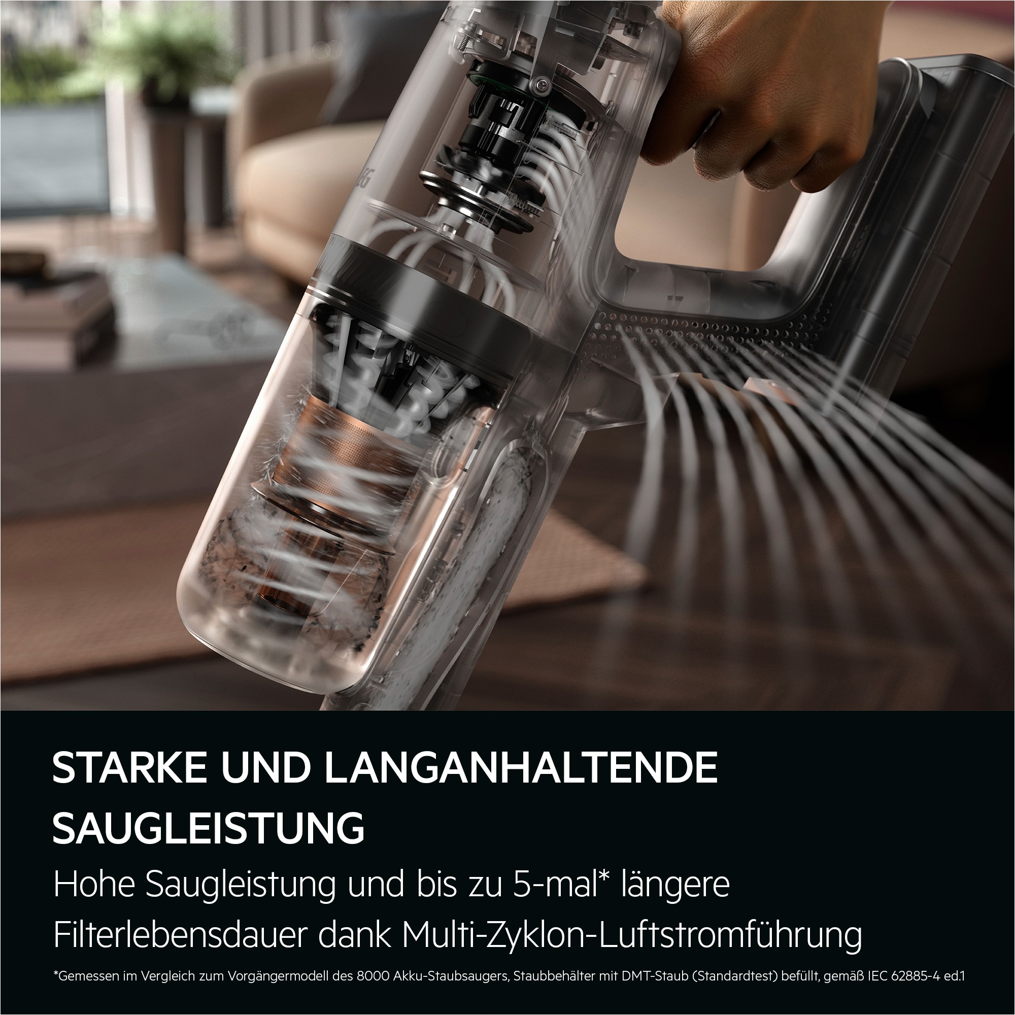 AEG Akku-Hand-und Stielstaubsauger »ULTIMATE 8000 (AP82A25SHX), beutellos, mit Absaugstation«, Unterbrechungsfreie Reinigung mit zusätzlichem Wechsel-Akku, Automodus