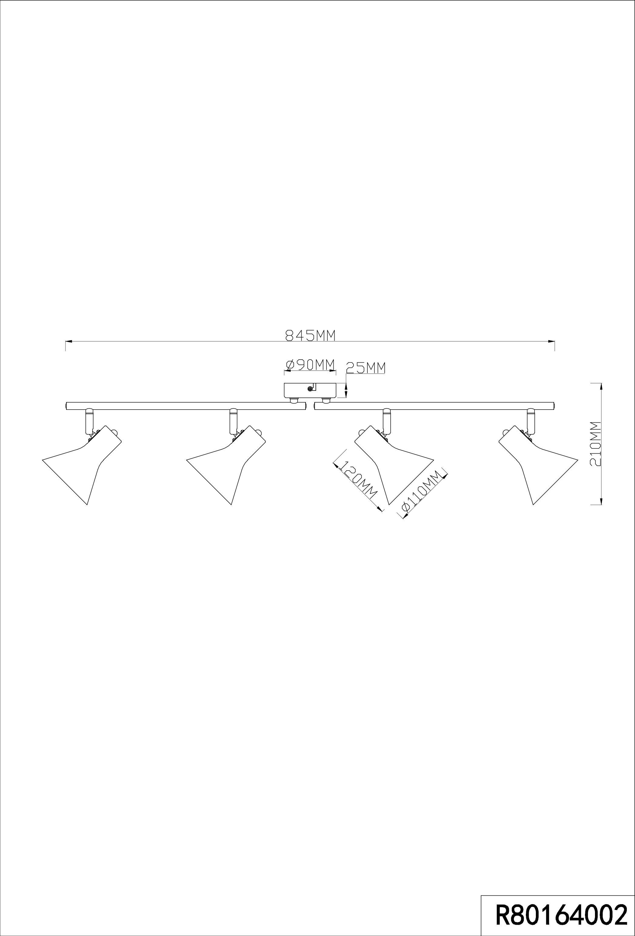 TRIO Leuchten Deckenstrahler »NINA«, 4 flammig-flammig, Deckenlampe