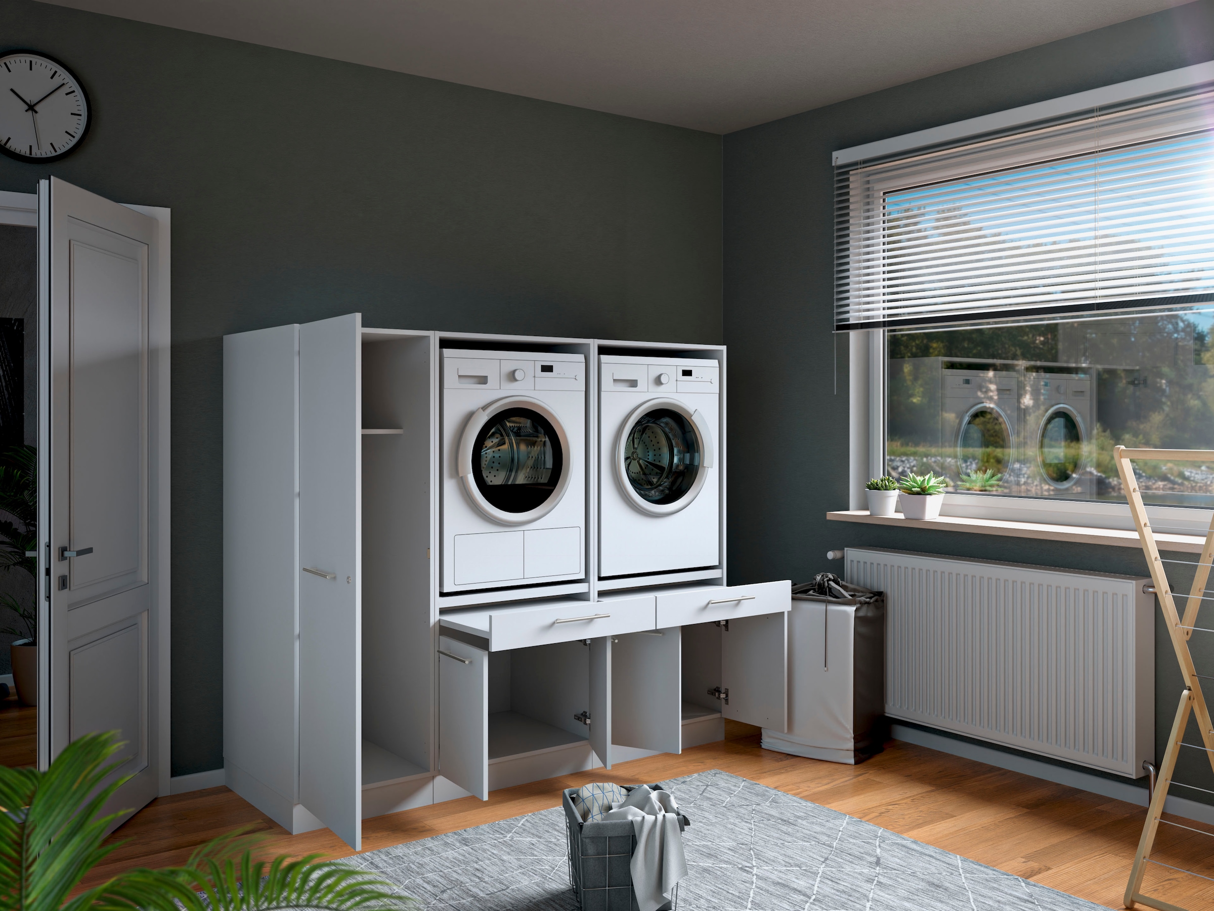 Laundreezy Mehrzweckschrank-Set »Laundreezy, 3-tlg. Mehrzweckschrank-Set B/H/T 186/162/68 cm« 3 Stk. tlg.