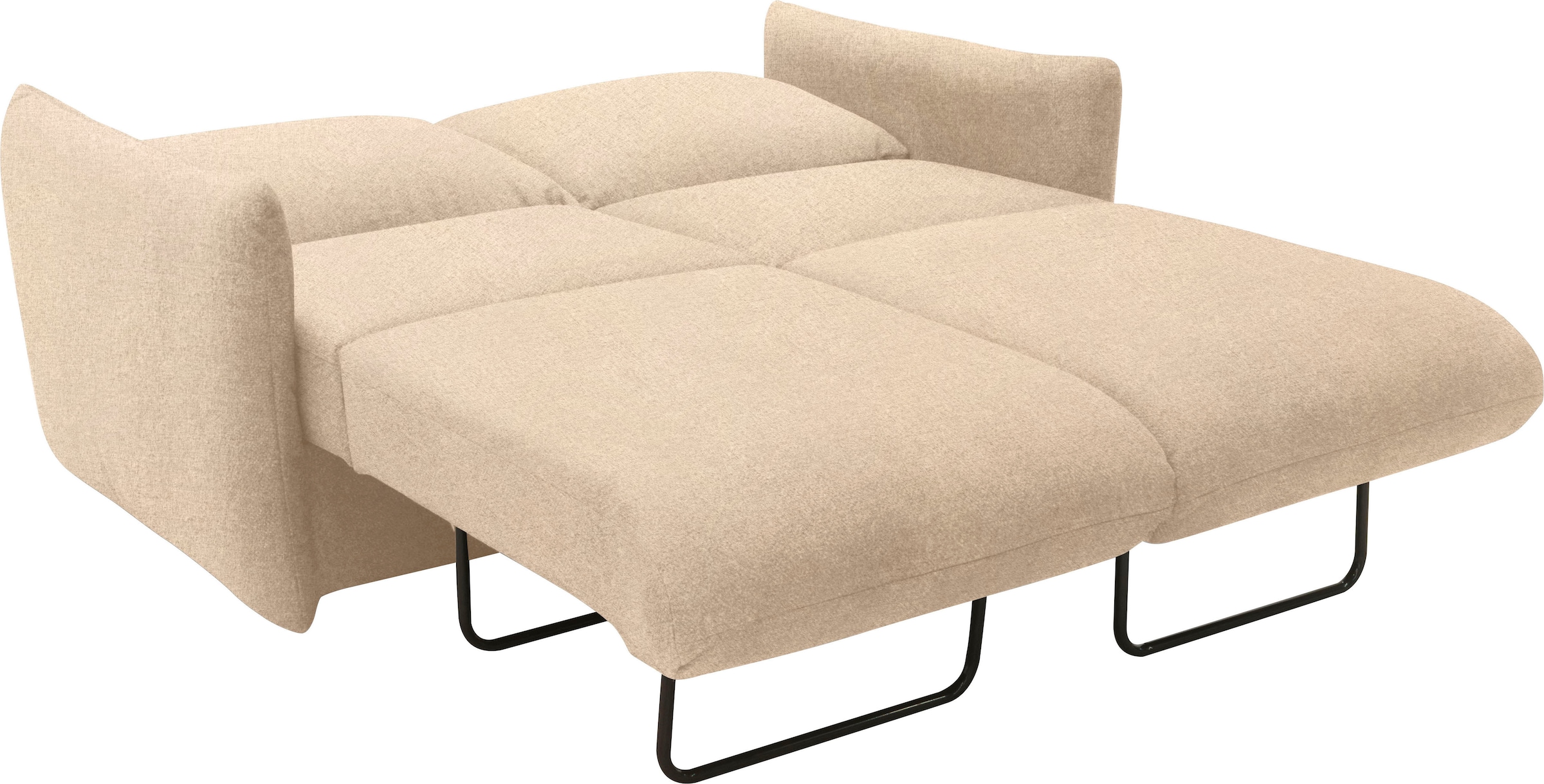DOMO collection Schlafsofa »700023 Schlaffunktion, Federkern, 2-Sitzer, stabile Liegefläche«, Sitzflächen einzeln ausklappbar zum Schlafen, Relaxen und Entspannen
