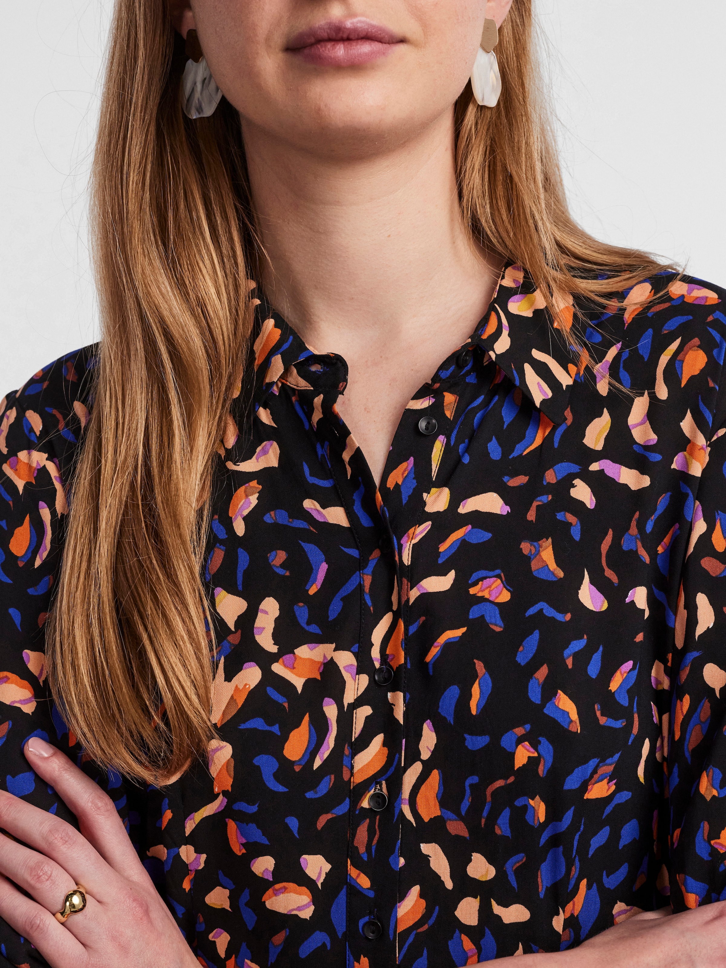 Y.A.S Hemdblusenkleid »YASSAVANNA LONG SHIRT DRESS« Sommerkleid, mit 3/4 Ärmel