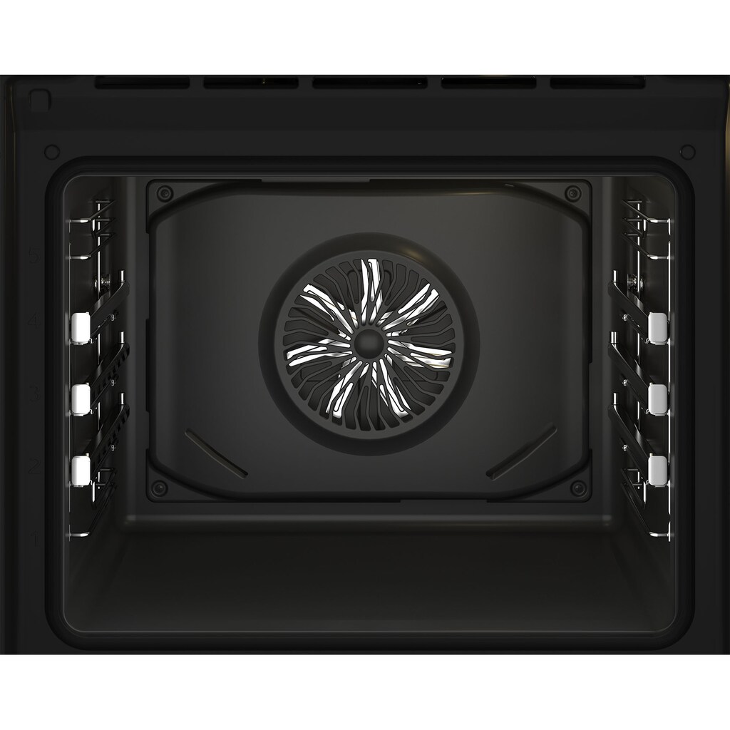 BEKO Einbaubackofen »BBIM12302XE«, BBIM12302XE, mit 3-fach-Teleskopauszug, SteamShine